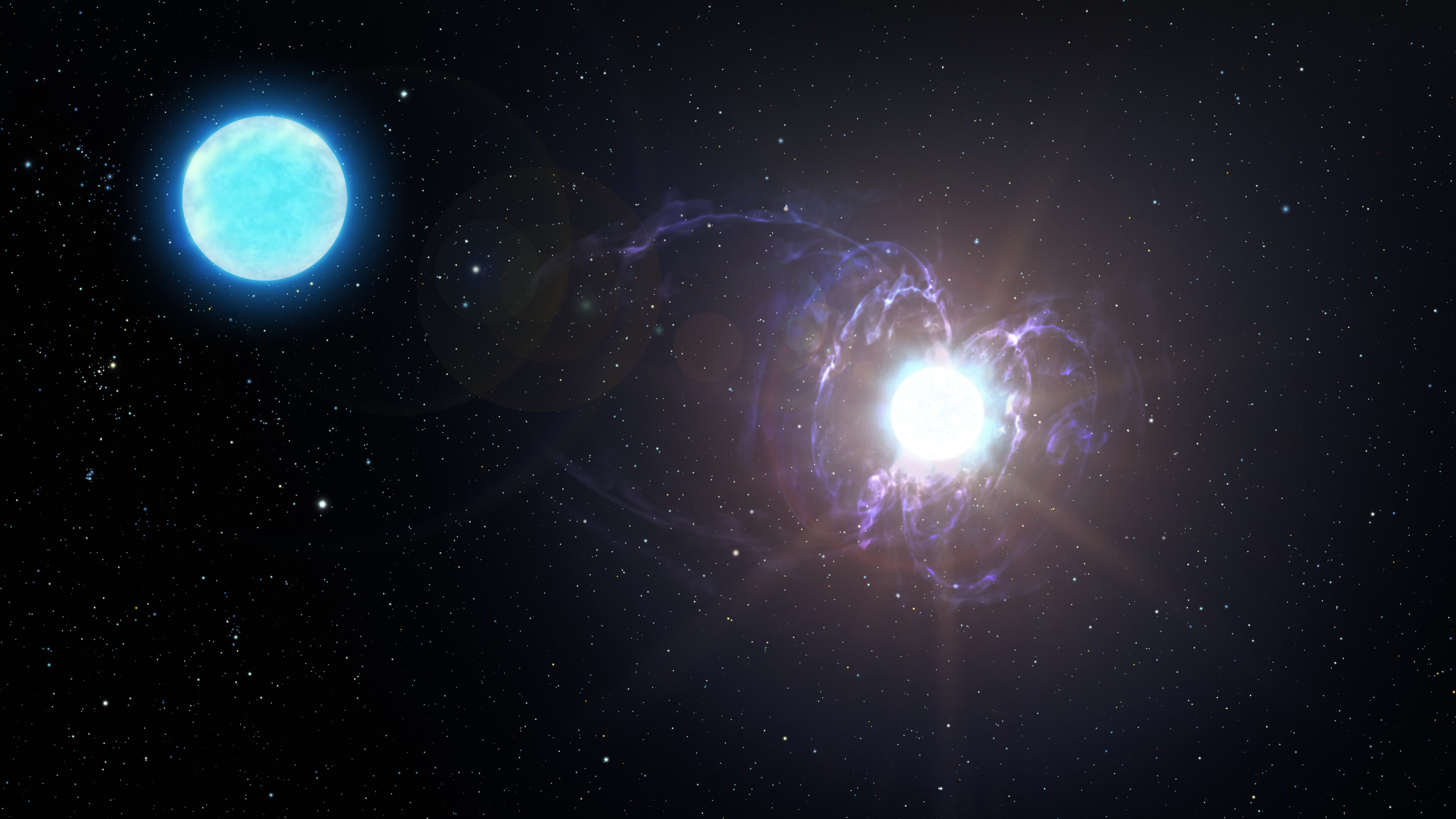 Artist’s impression of a highly unusual star that may evolve into a magnetar / Credit: NOIRLab/AURA/NSF/P. Marenfeld/Mahdi Zamani 