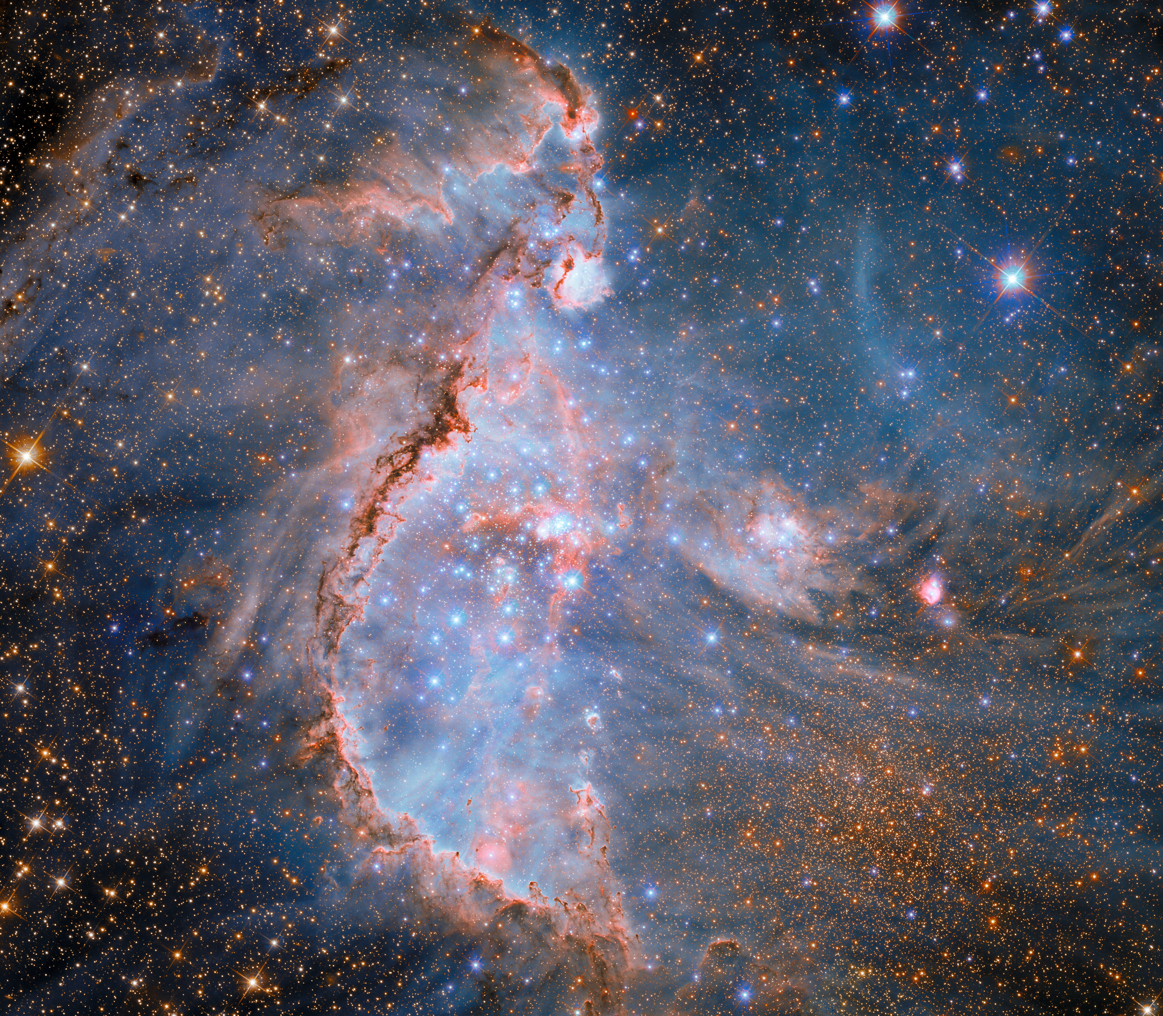 Stellar sculptors in NGC 346 - Credit: ESA/Hubble & NASA, A. Nota, P. Massey, E. Sabbi, C. Murray, M. Zamani (ESA/Hubble)