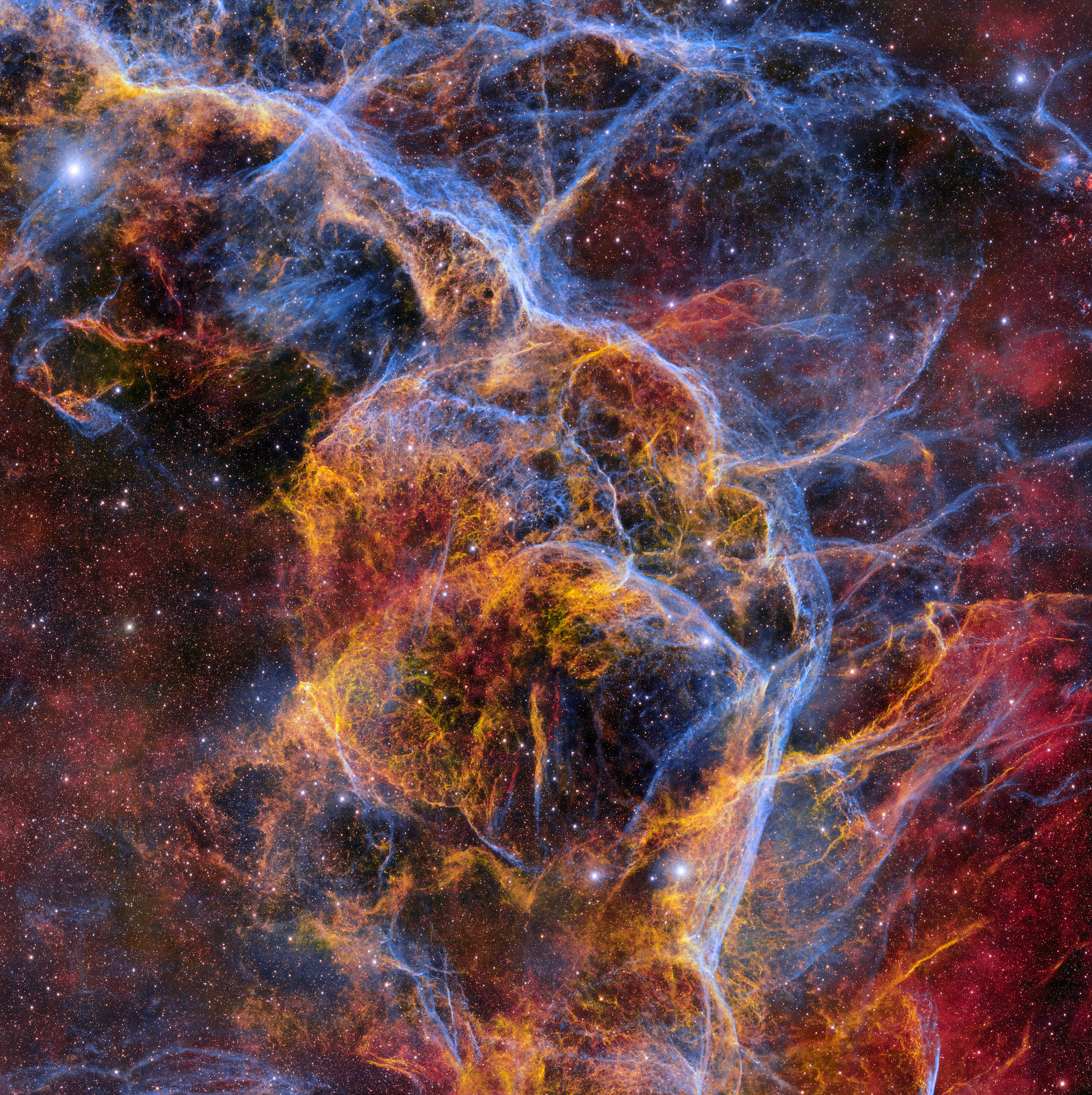 Ghostly Stellar Tendrils of the Vela Supernova Remnant Credit: CTIO/NOIRLab/DOE/NSF/AURA Image Processing: T.A. Rector (University of Alaska Anchorage/NSF’s NOIRLab), M. Zamani & D. de Martin (NSF’s NOIRLab)