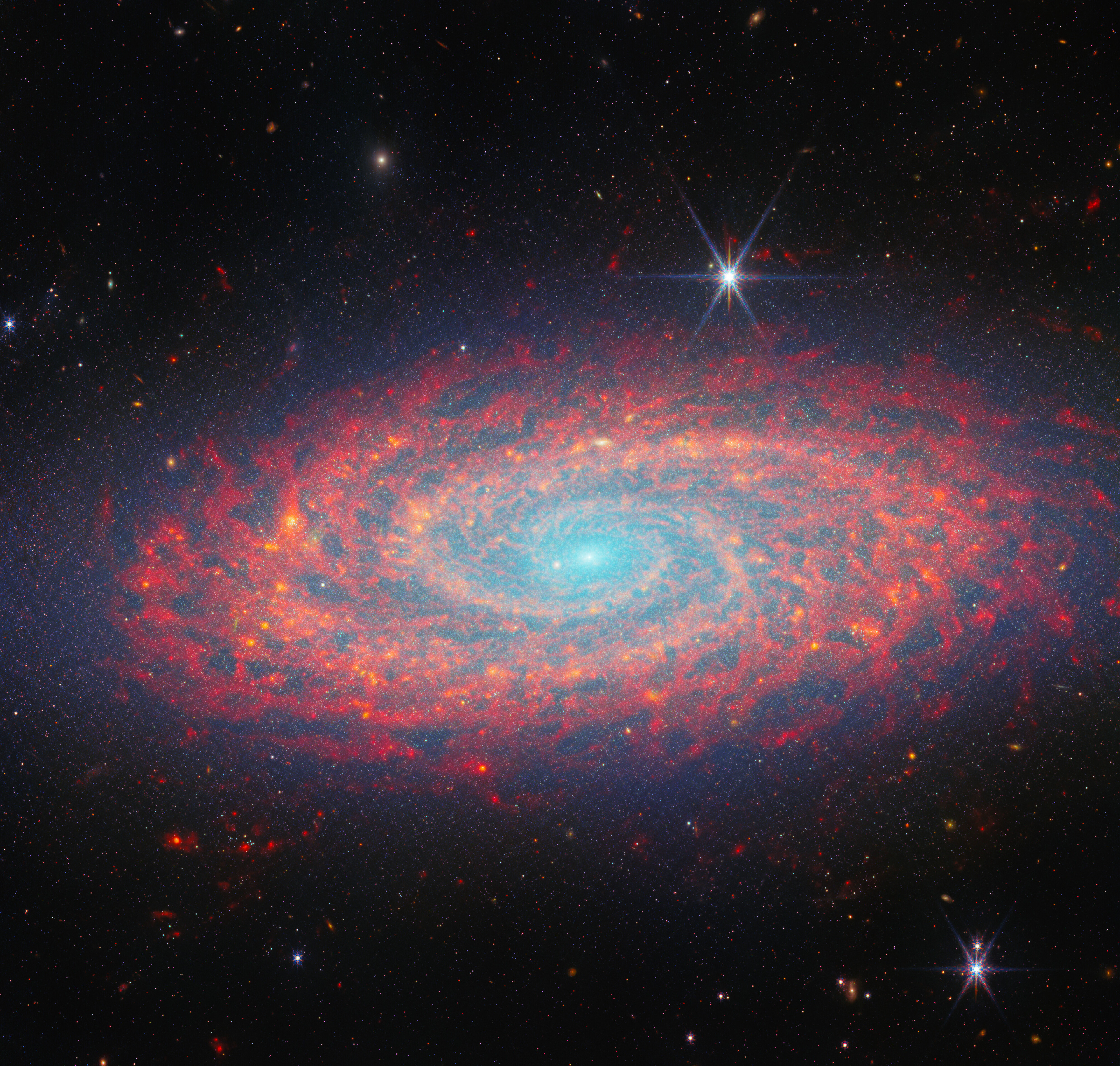 Tracing spiral arms in infrared - Credit: ESA/Webb, NASA & CSA, A. Leroy
