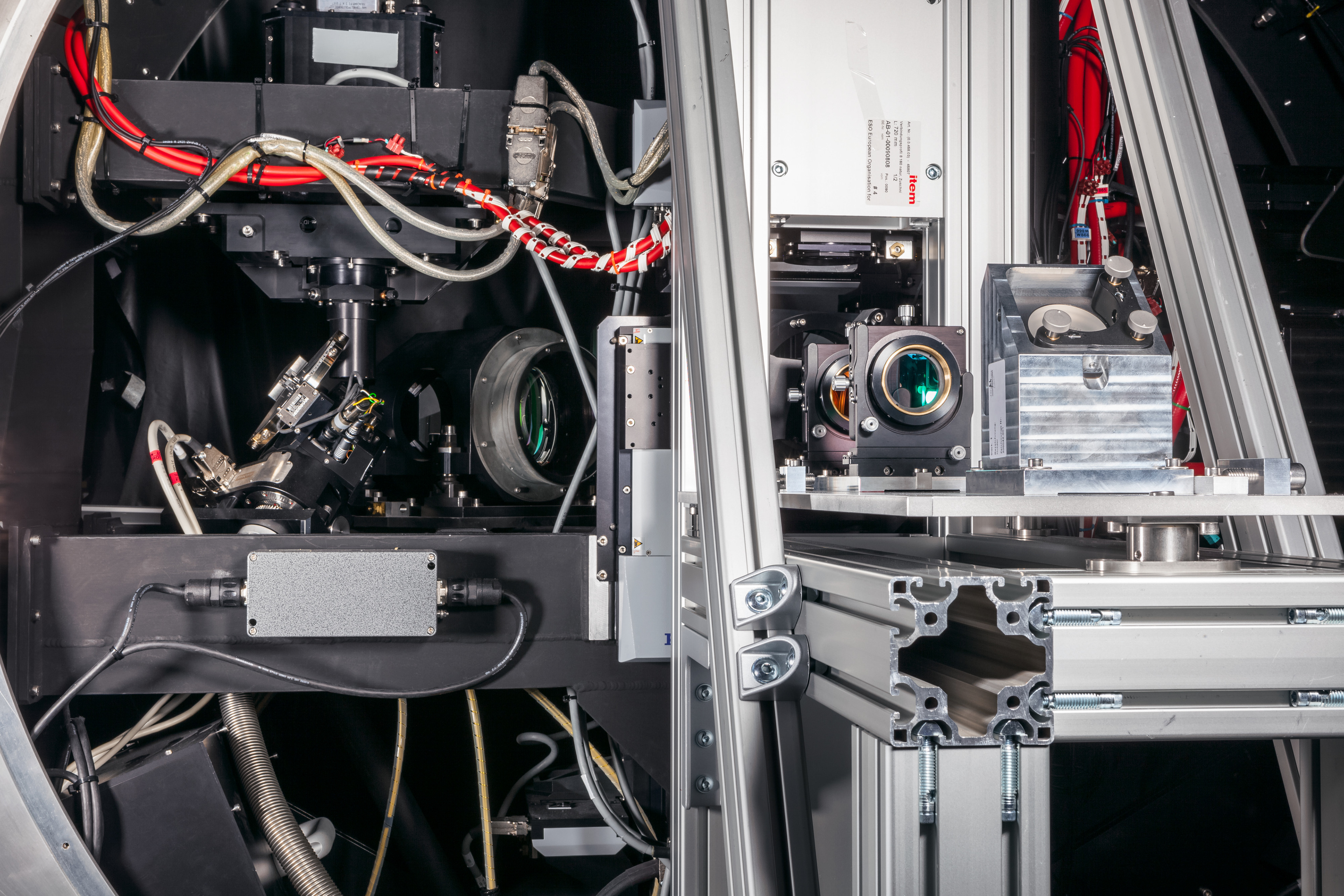 A GALACSI on Earth...  This close-up of ESO's GALACSI instrument gives a hint of the complex optics that have gone into making it a world-class instrument.