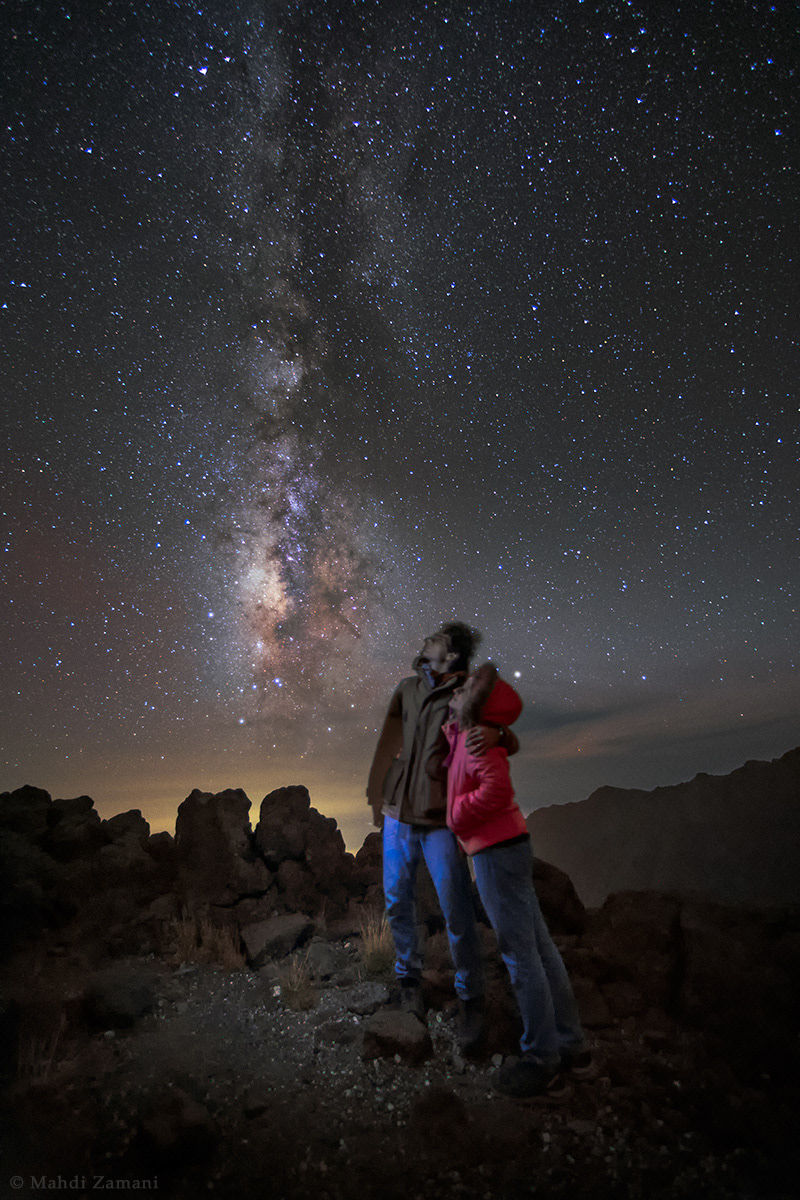 Two lovers bound by sky... On top of Lapalma,Canarias