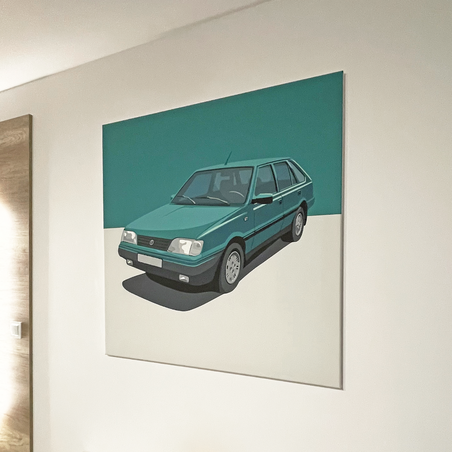 Autorska grafika wydrukowana na płótnie