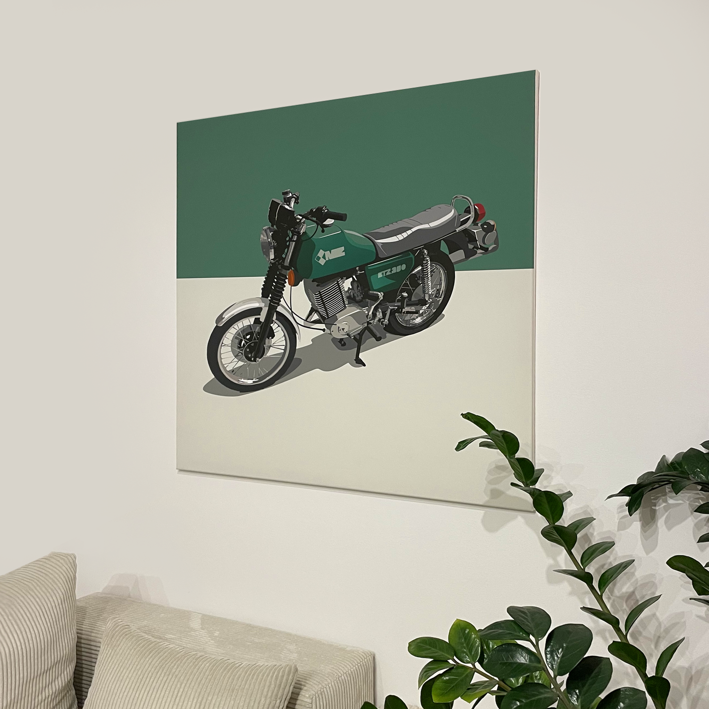 Autorska grafika wydrukowana na płótnie