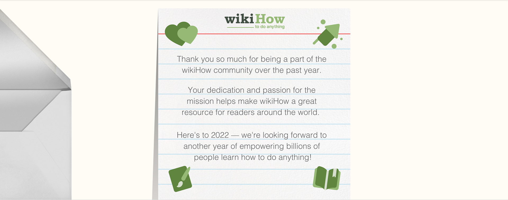 End-of-year thank you card mockup on Paperless Post