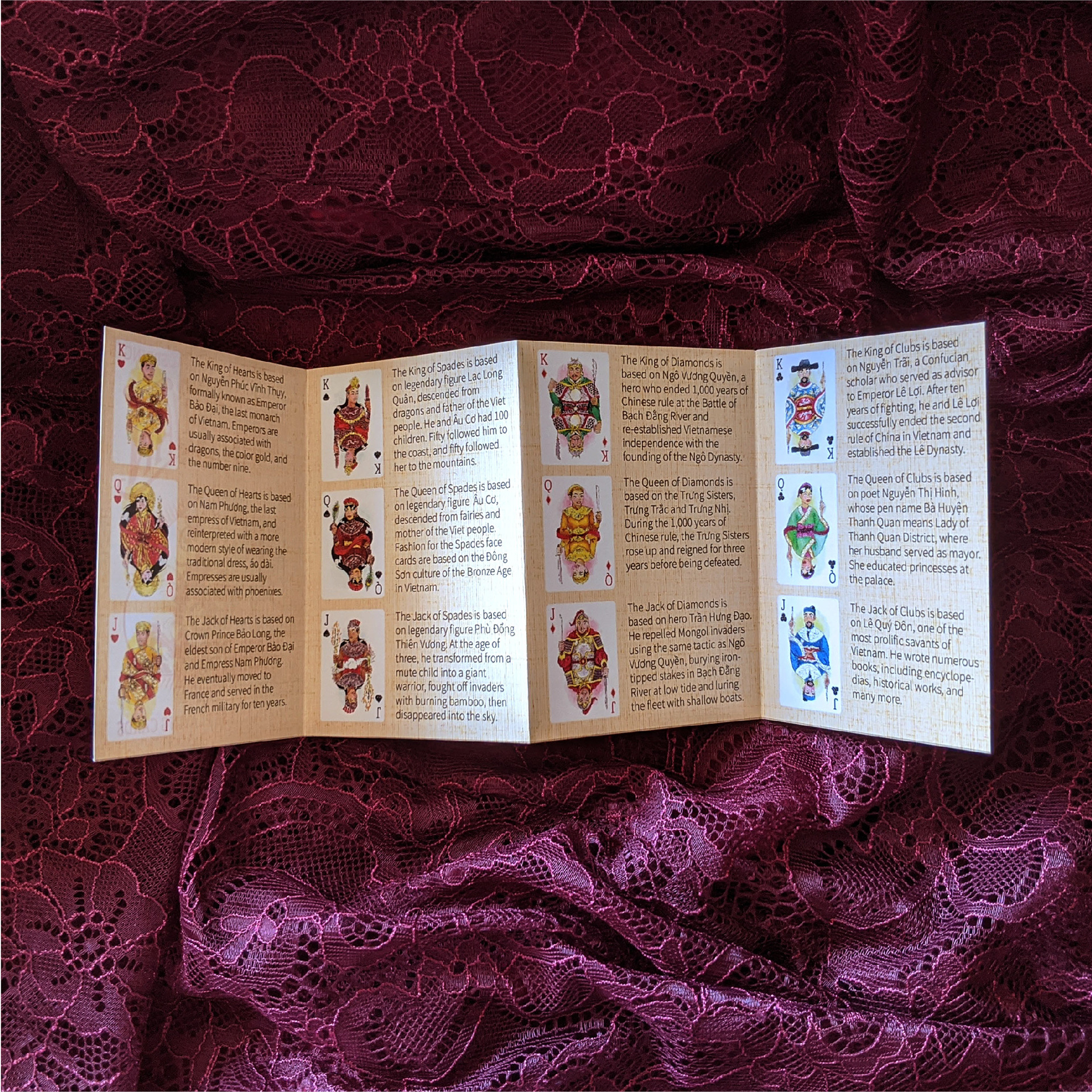 Unfolded accordion booklet