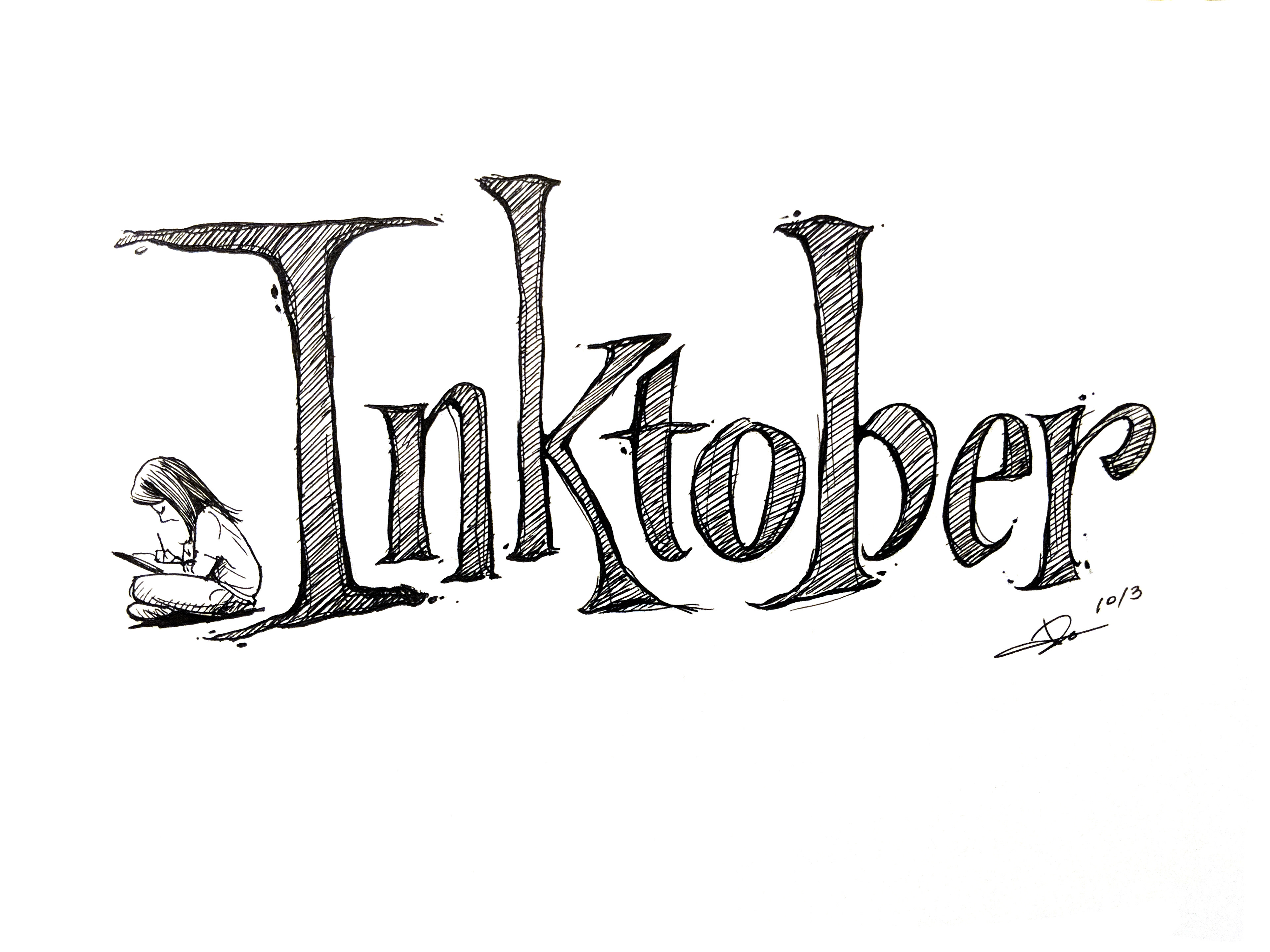 Inktober title illustration