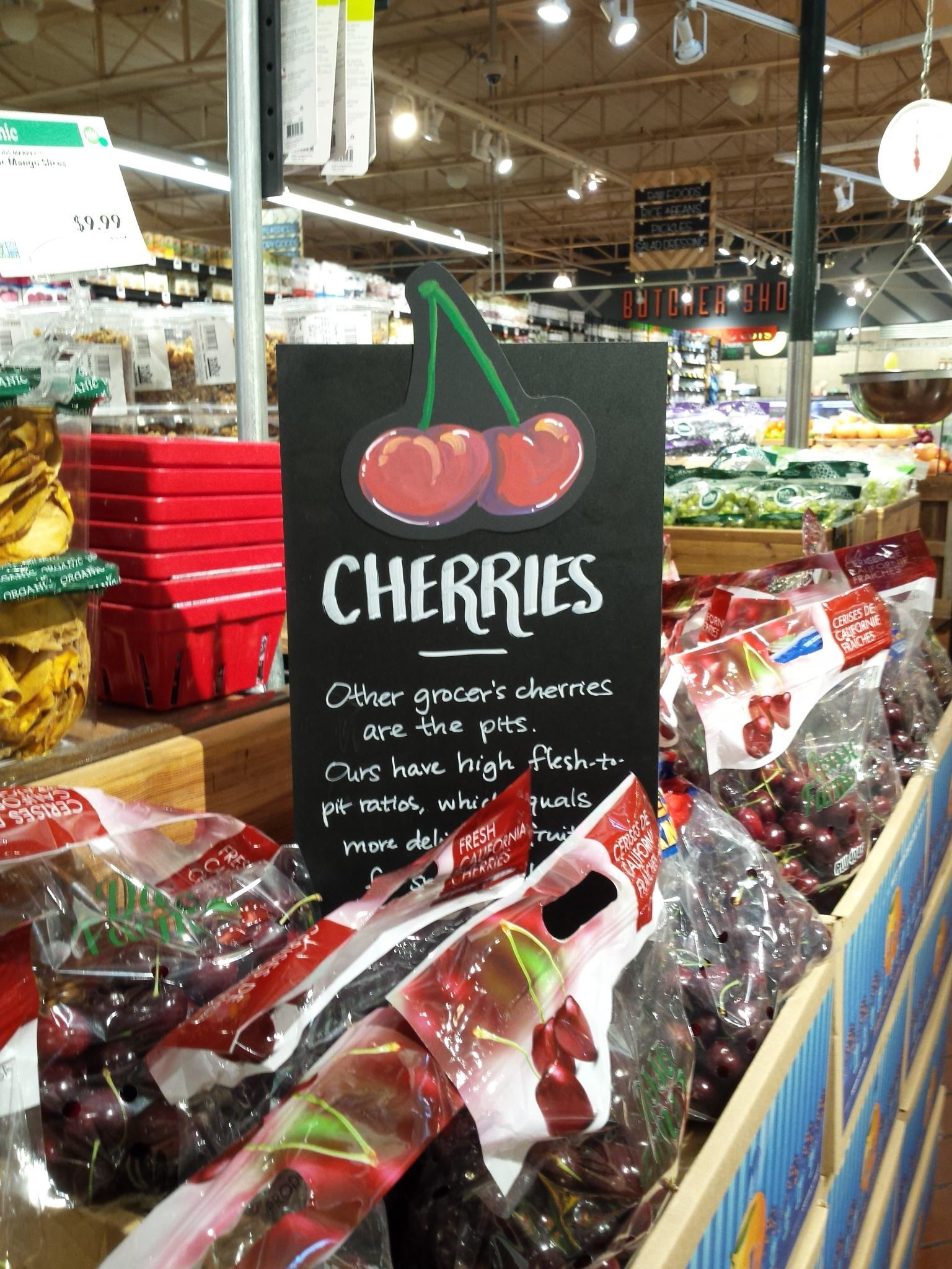 Chalk art for grocery tombstone