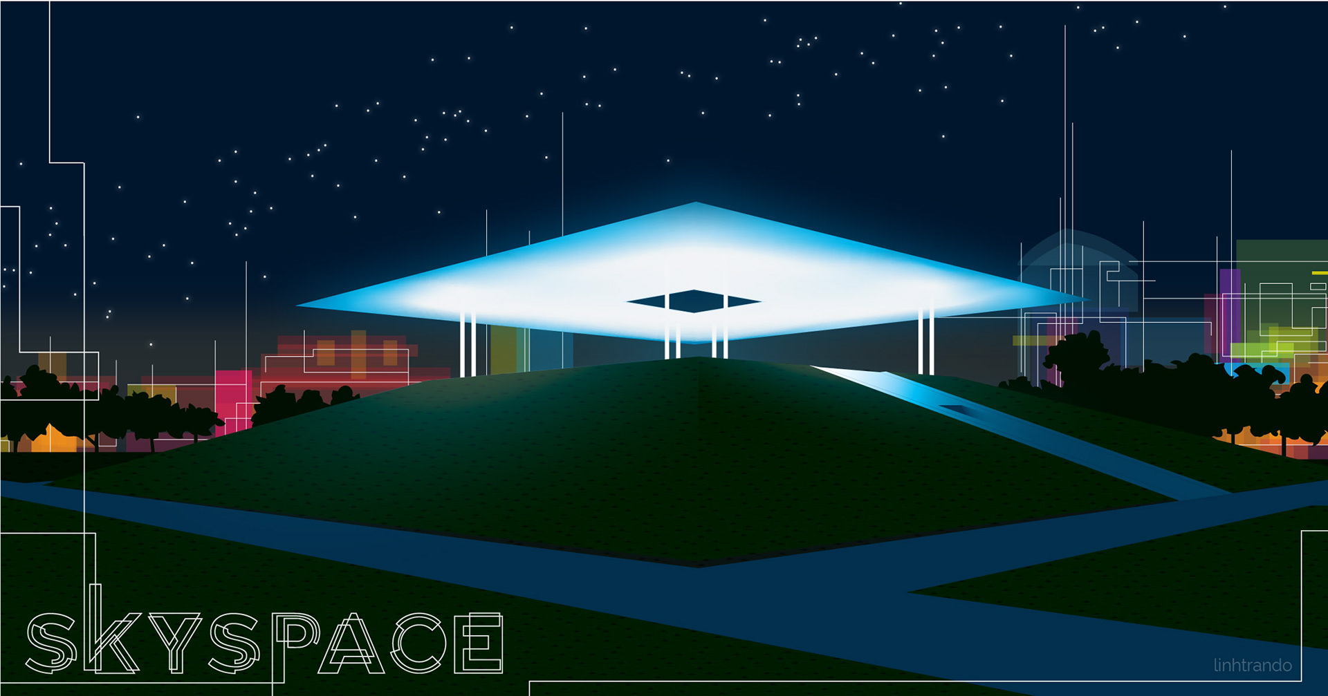 Illustration of Skyspace at Rice University