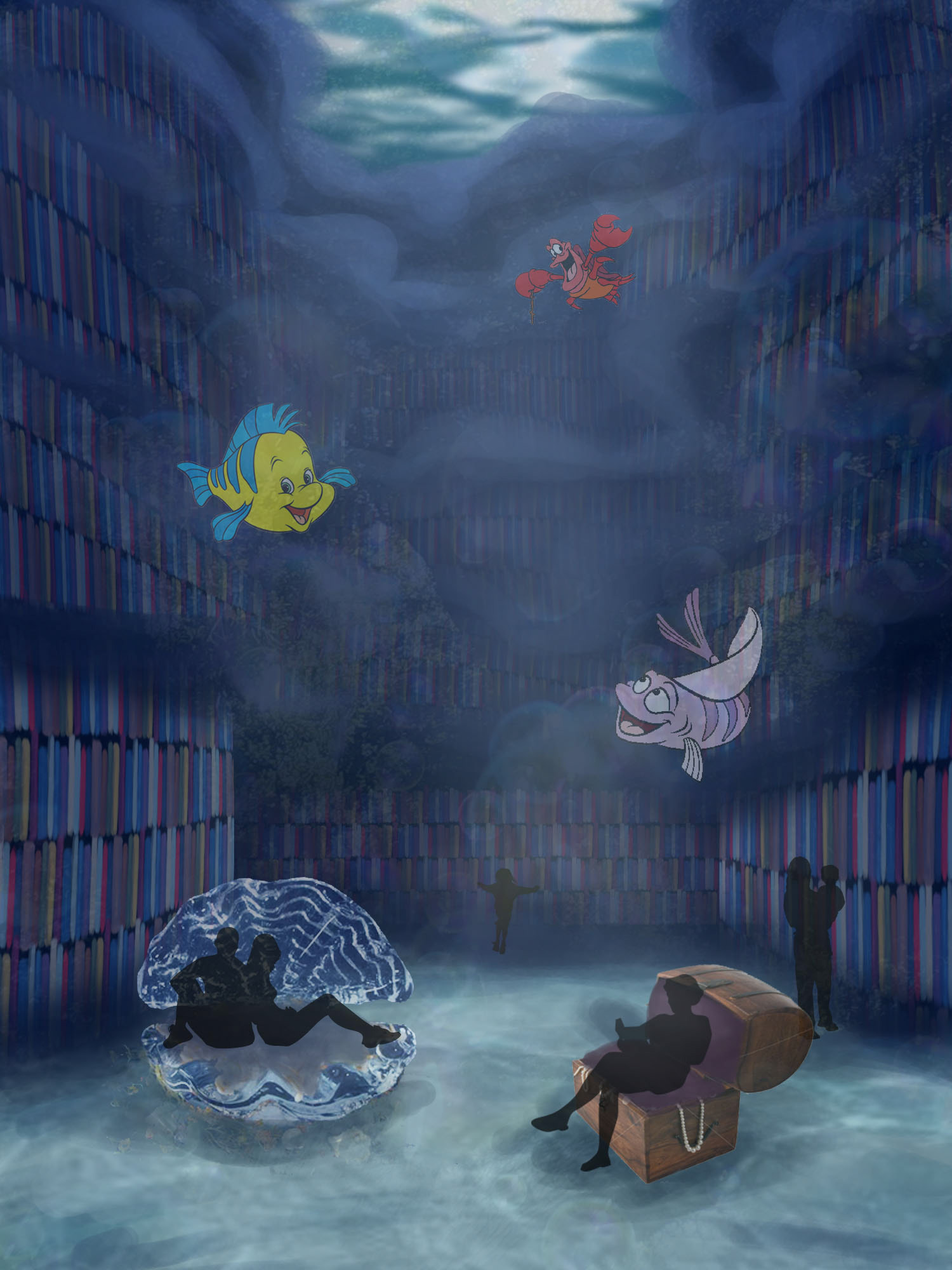 Reading room inspired by The Little Mermaid