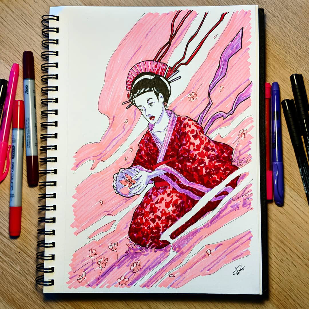 Japanese traditional dress illustration