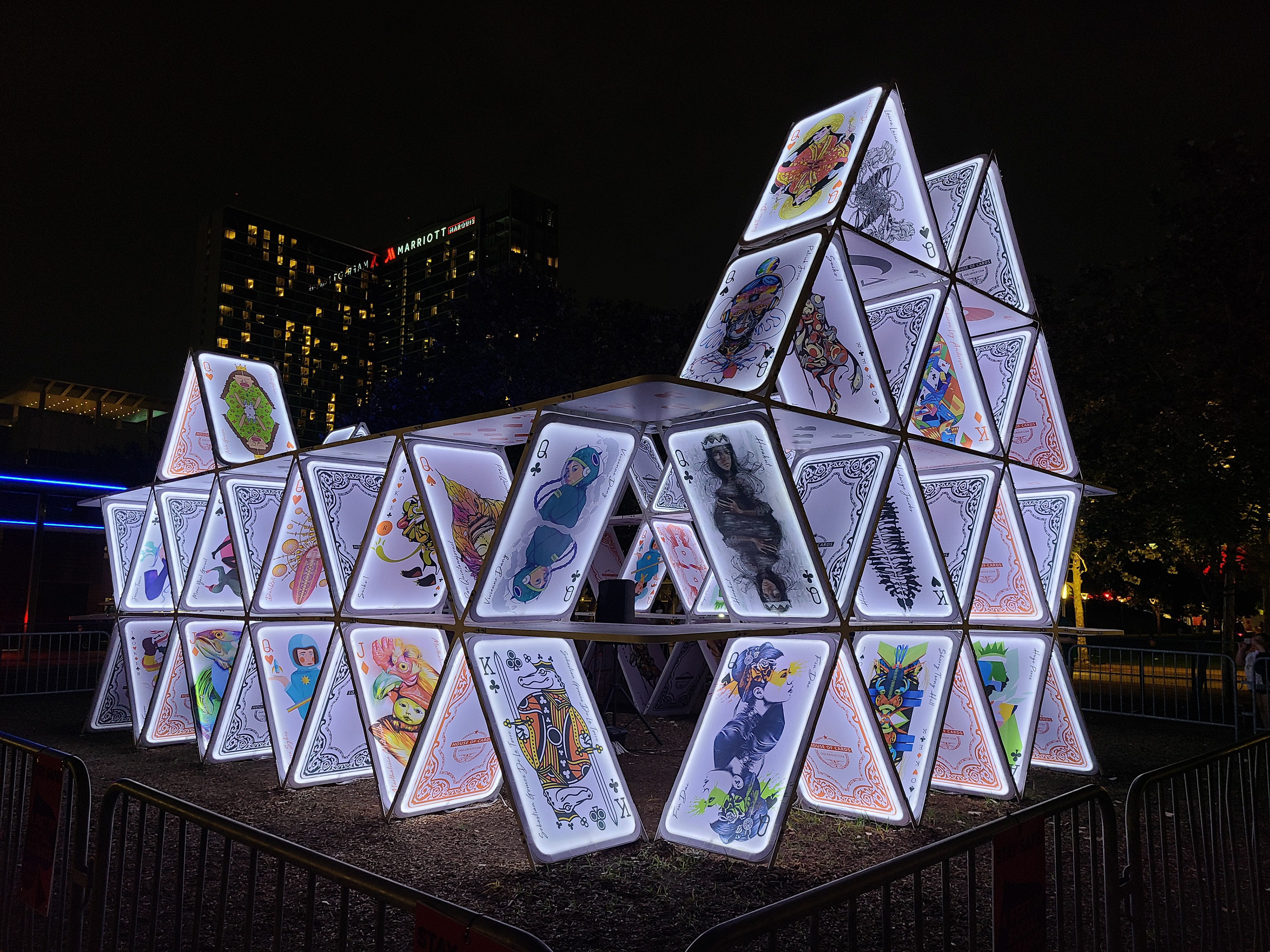 House of Cards at night