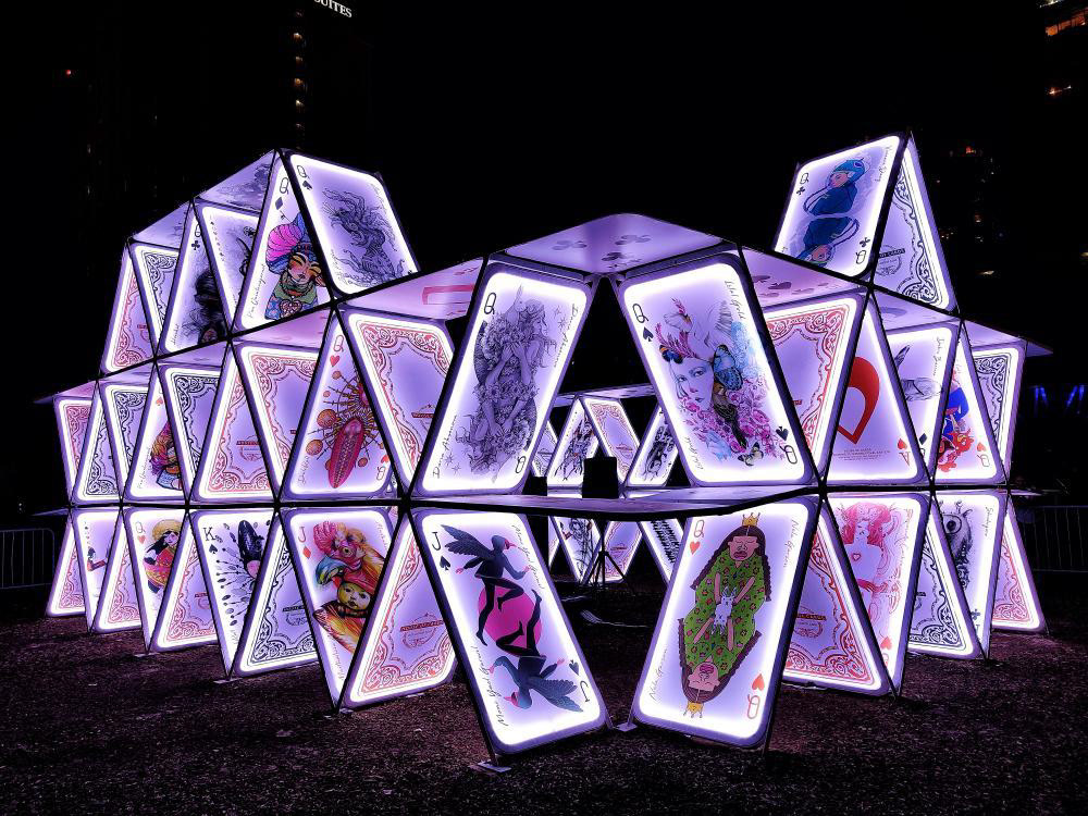 House of Cards at night