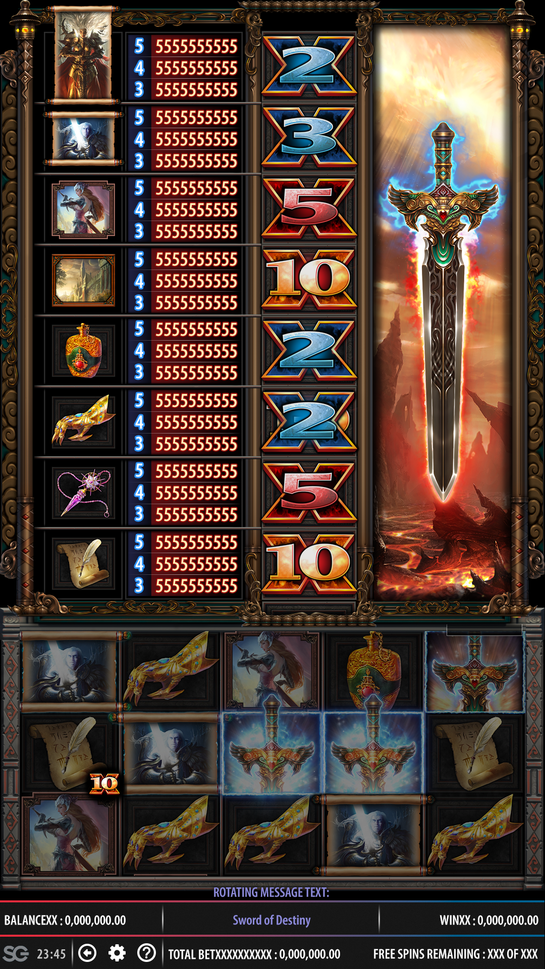 Bonus Game UI Layout