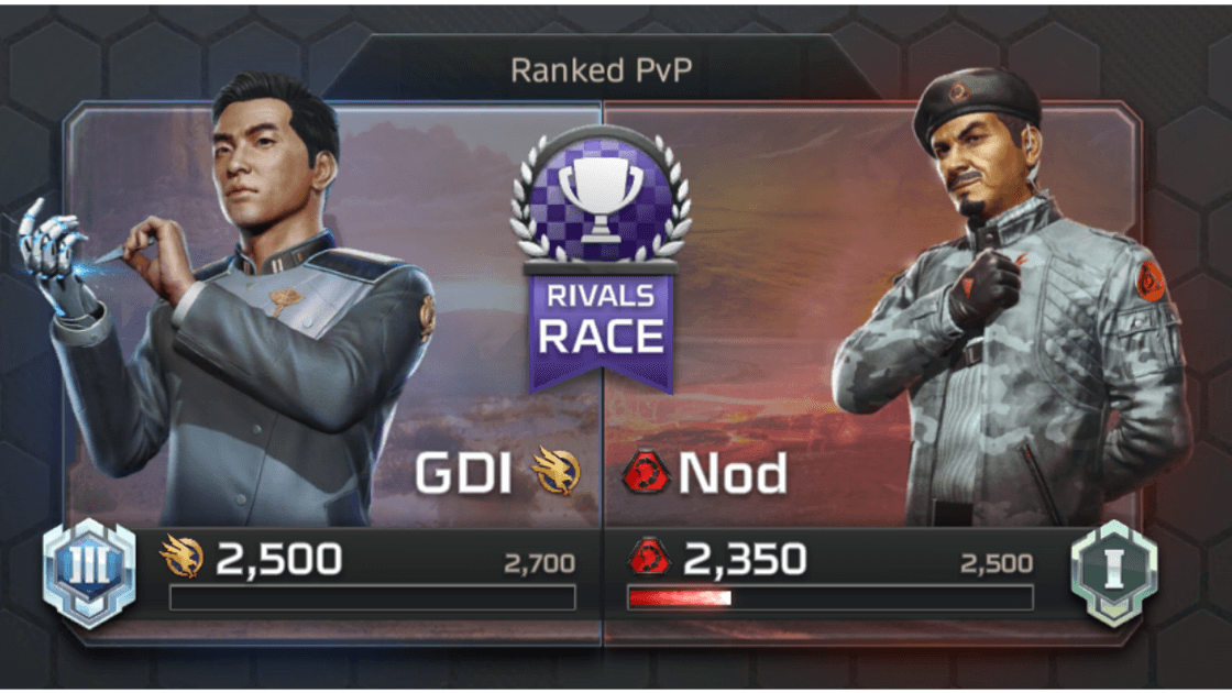 Rivals Race Event on Landing Page