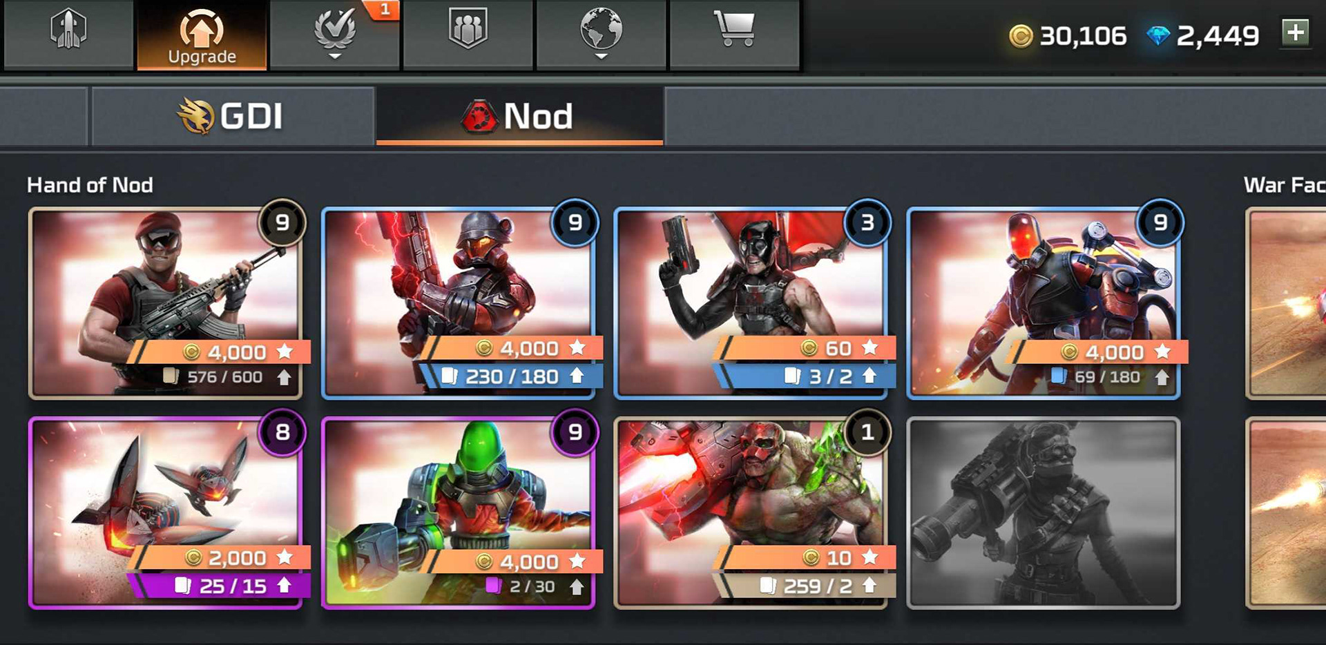 Unit Upgrade UI - Nod