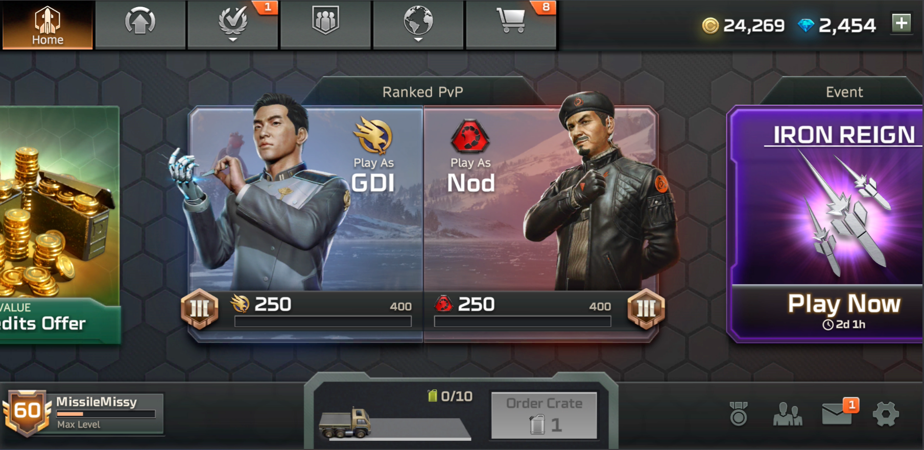 Iron Reign Event on Landing Page