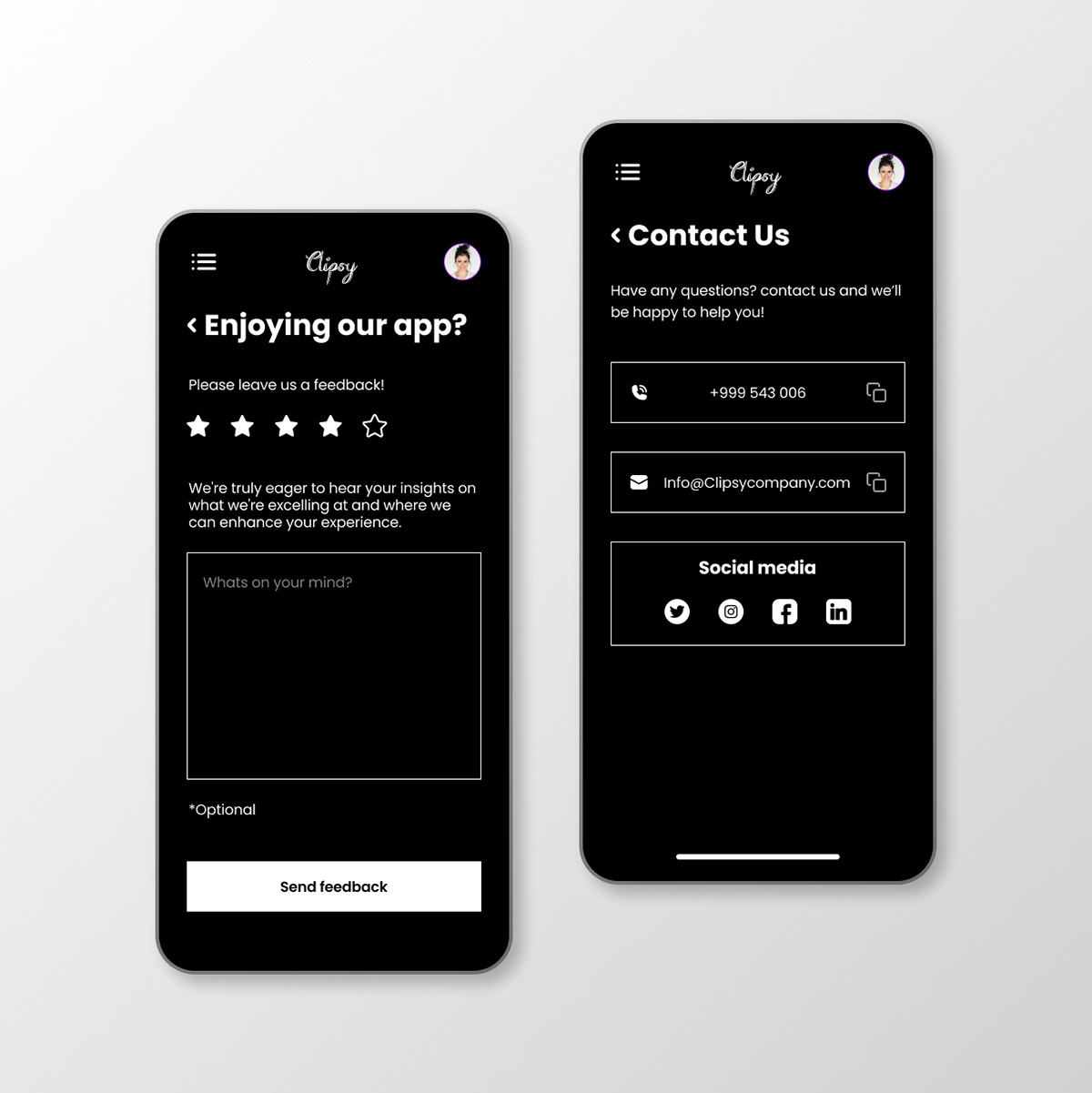 #30 Contact info #31 Rating