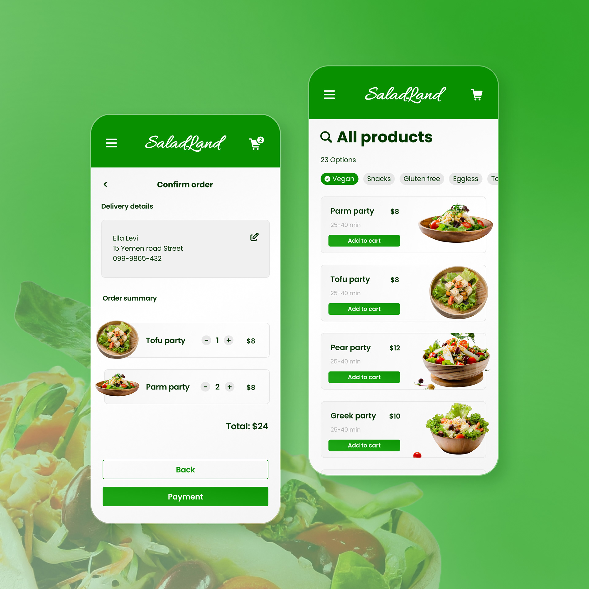 #48 A restaurant menu #50 An order form