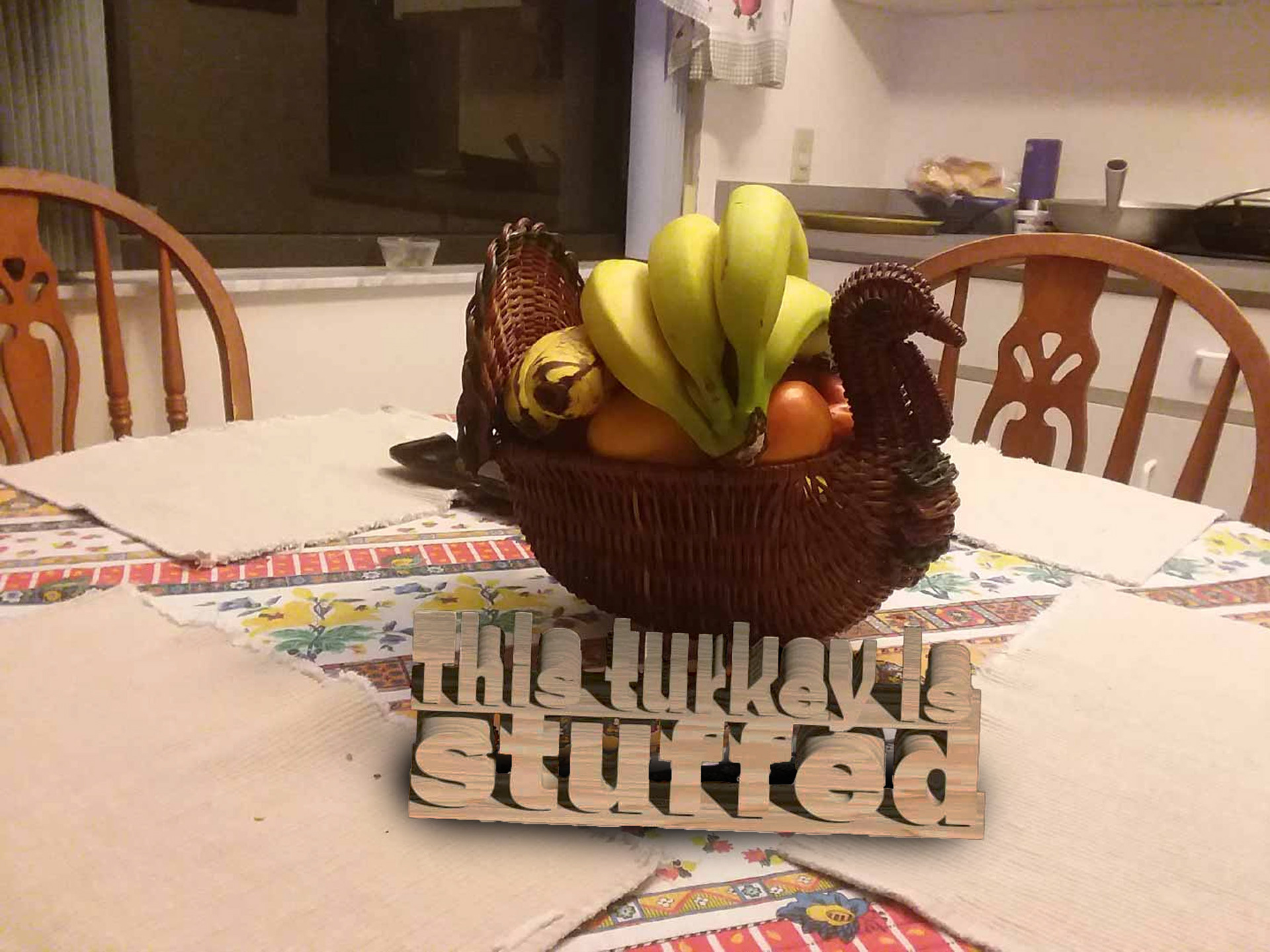 Type In The Environment 1 This turkey is stuffed