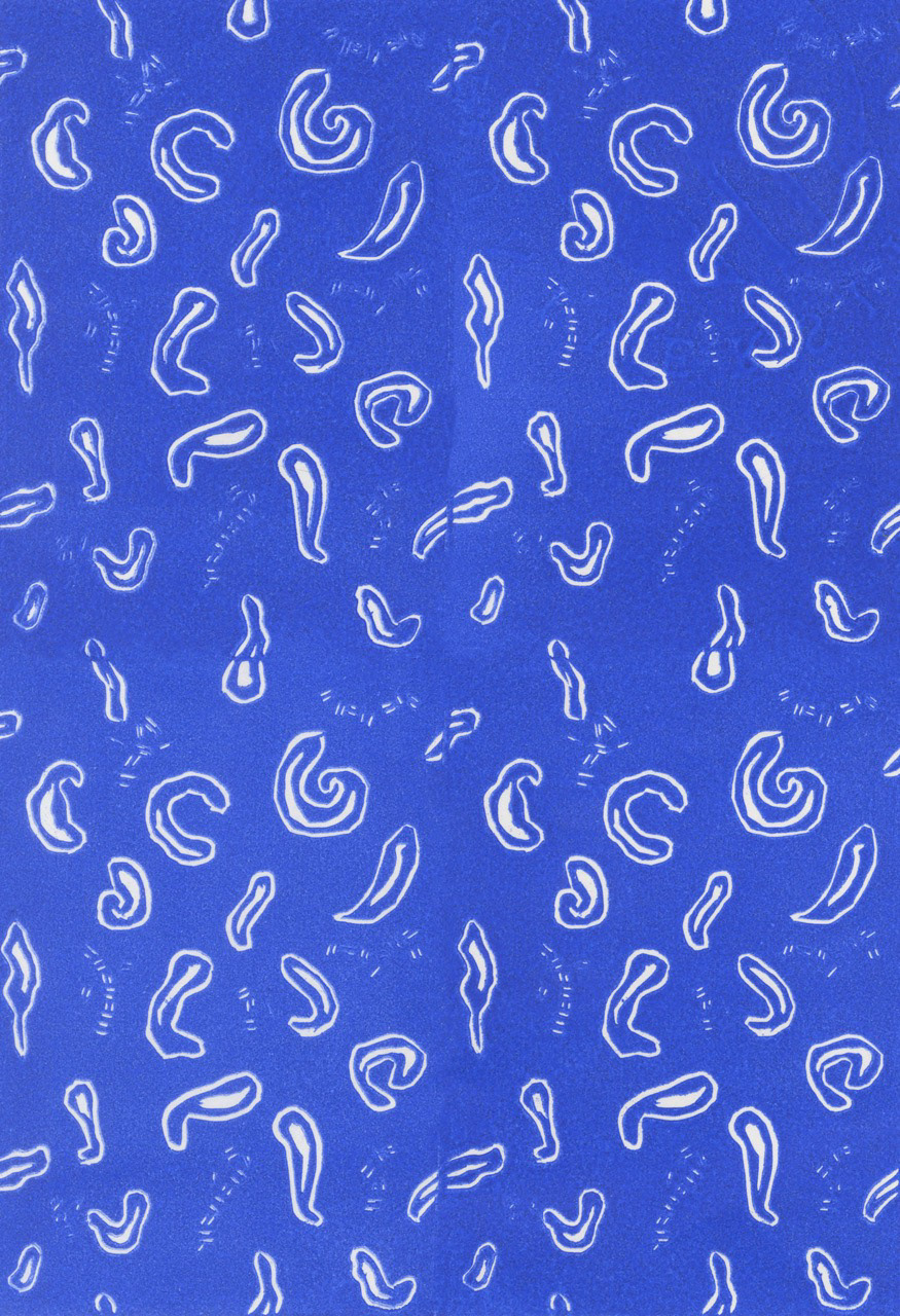 Plankton - Linocut repeat pattern