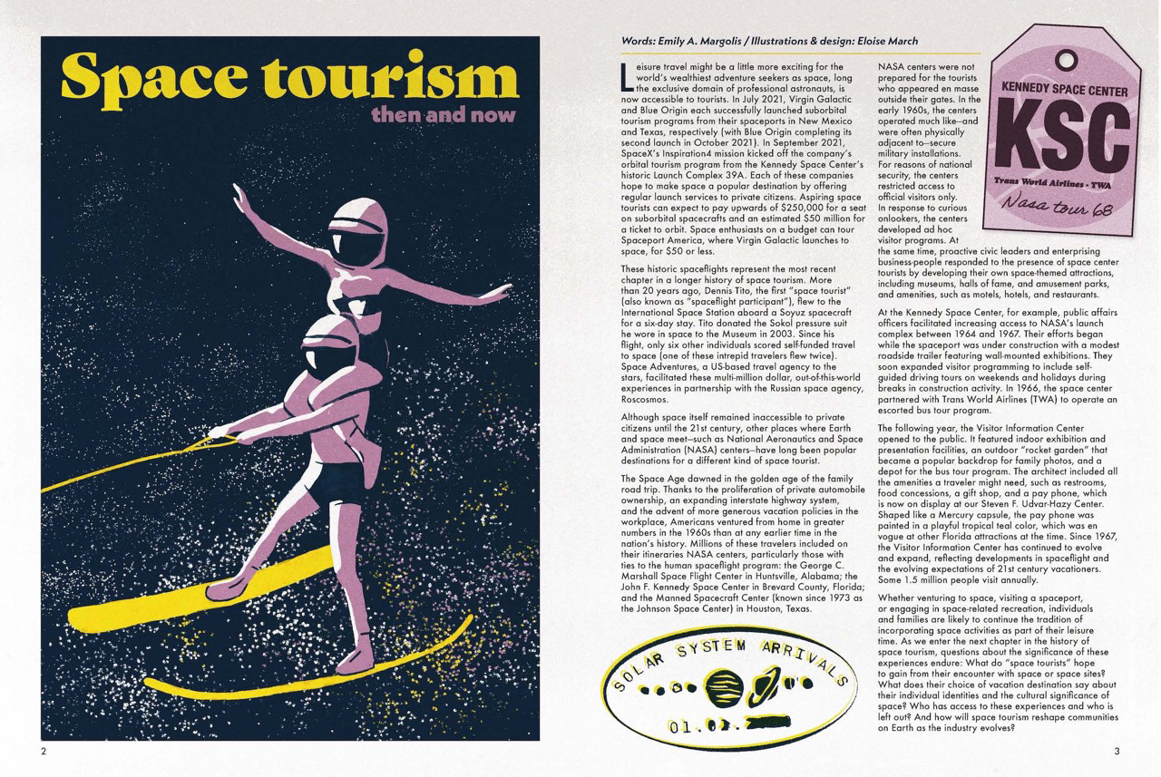 Editorial for an article about space tourism