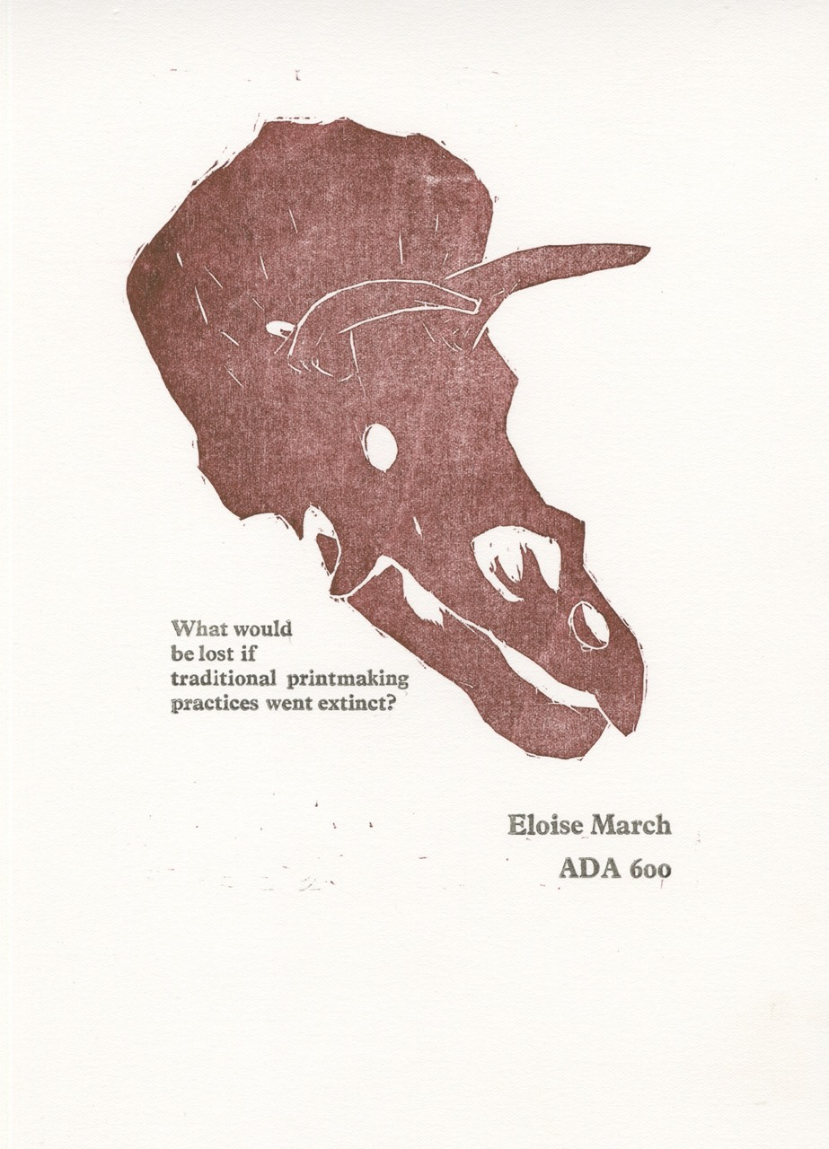 Dissertation cover - Letterpress and woodblock print