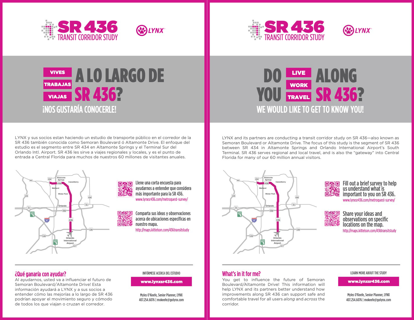 SR 436, transit, lynx, florida, map, Spanish, Kittelson & Associates