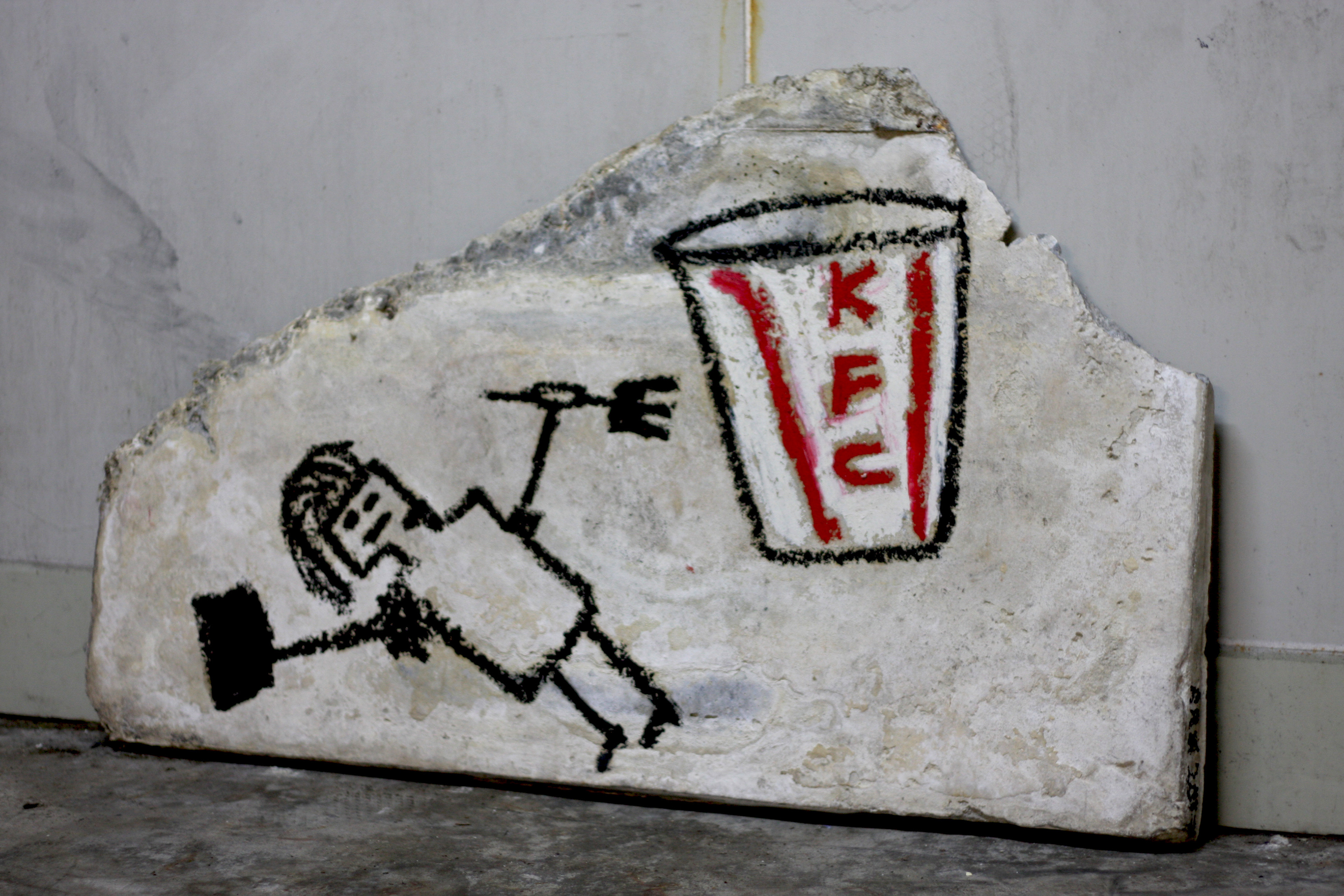KFC (2017), OILSTICK ON CONCRETE SLAB