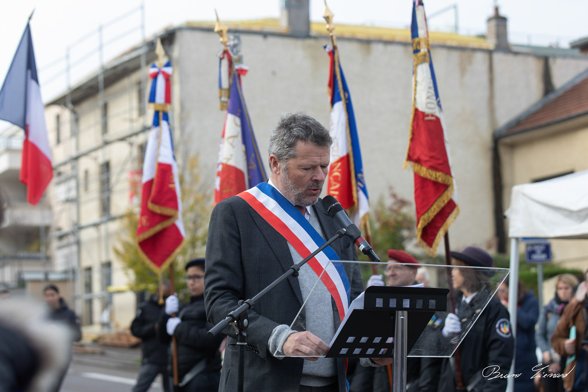 Cérémonie de commémoration de l'armistice du 11 novembre 1918 à Villers-lès-Nancy