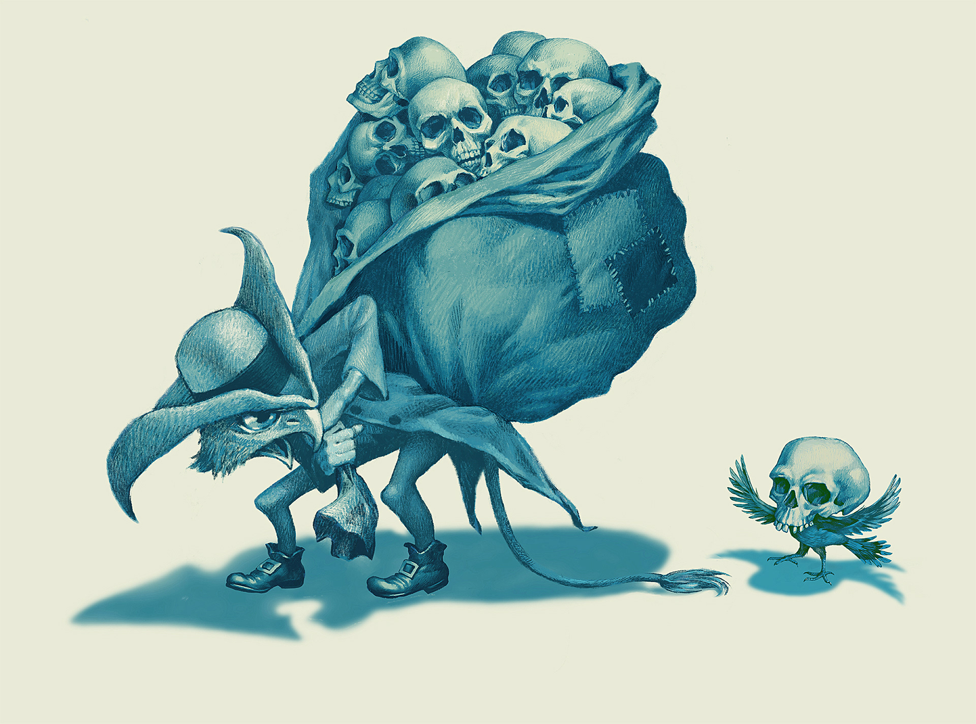 "The Bone Collector", Procreate drawing