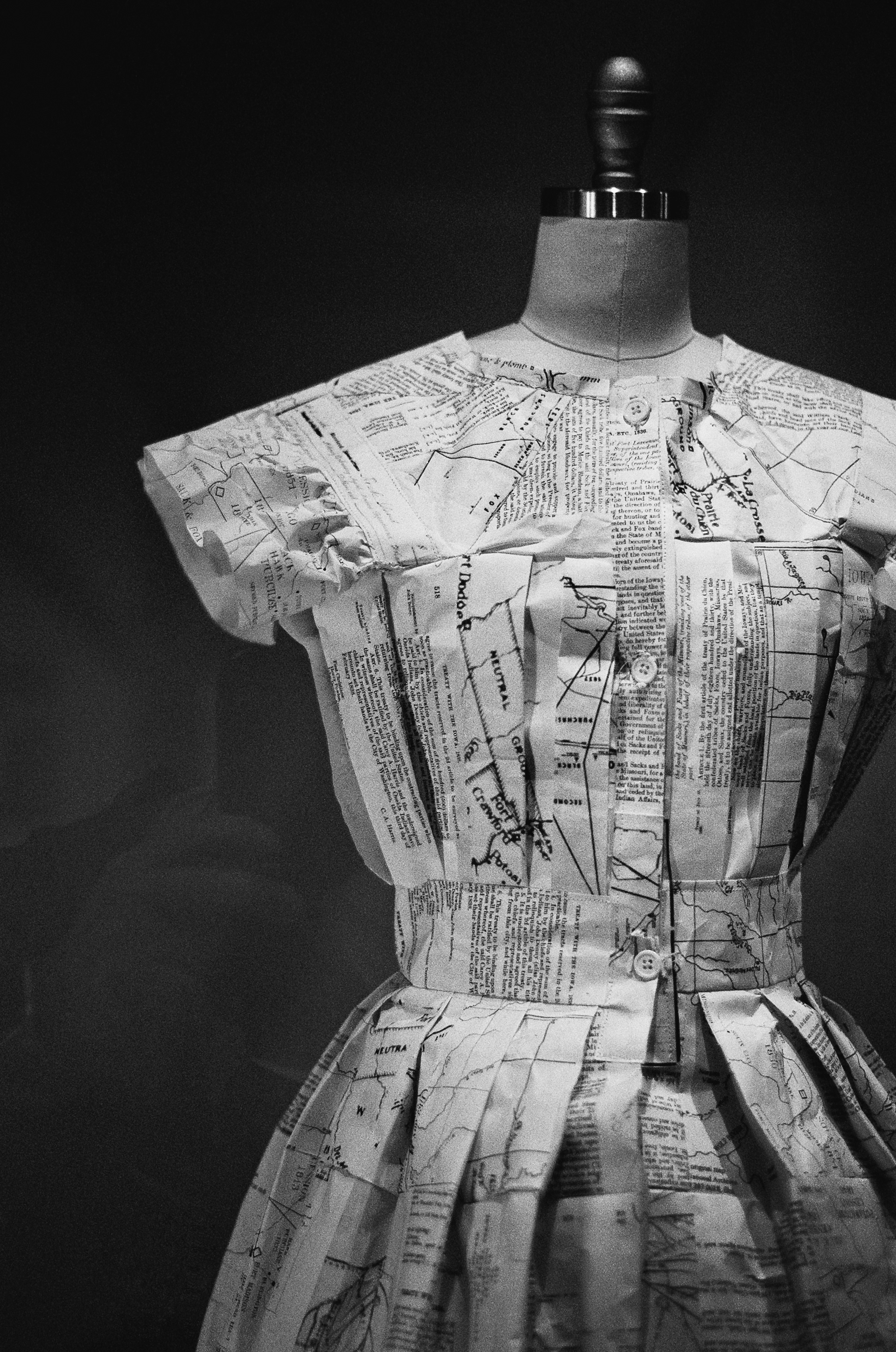 A dress made of Indiana territory maps