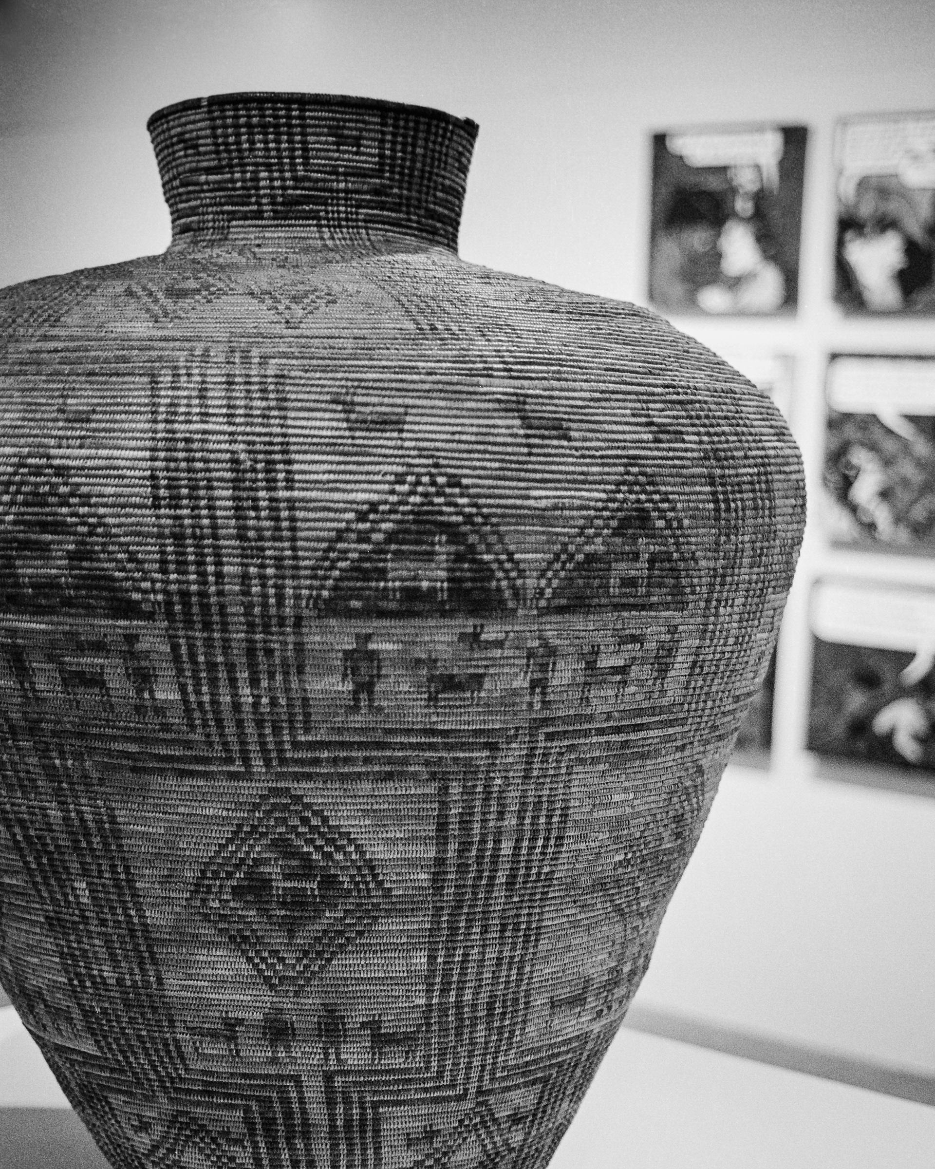 A hand-woven basket