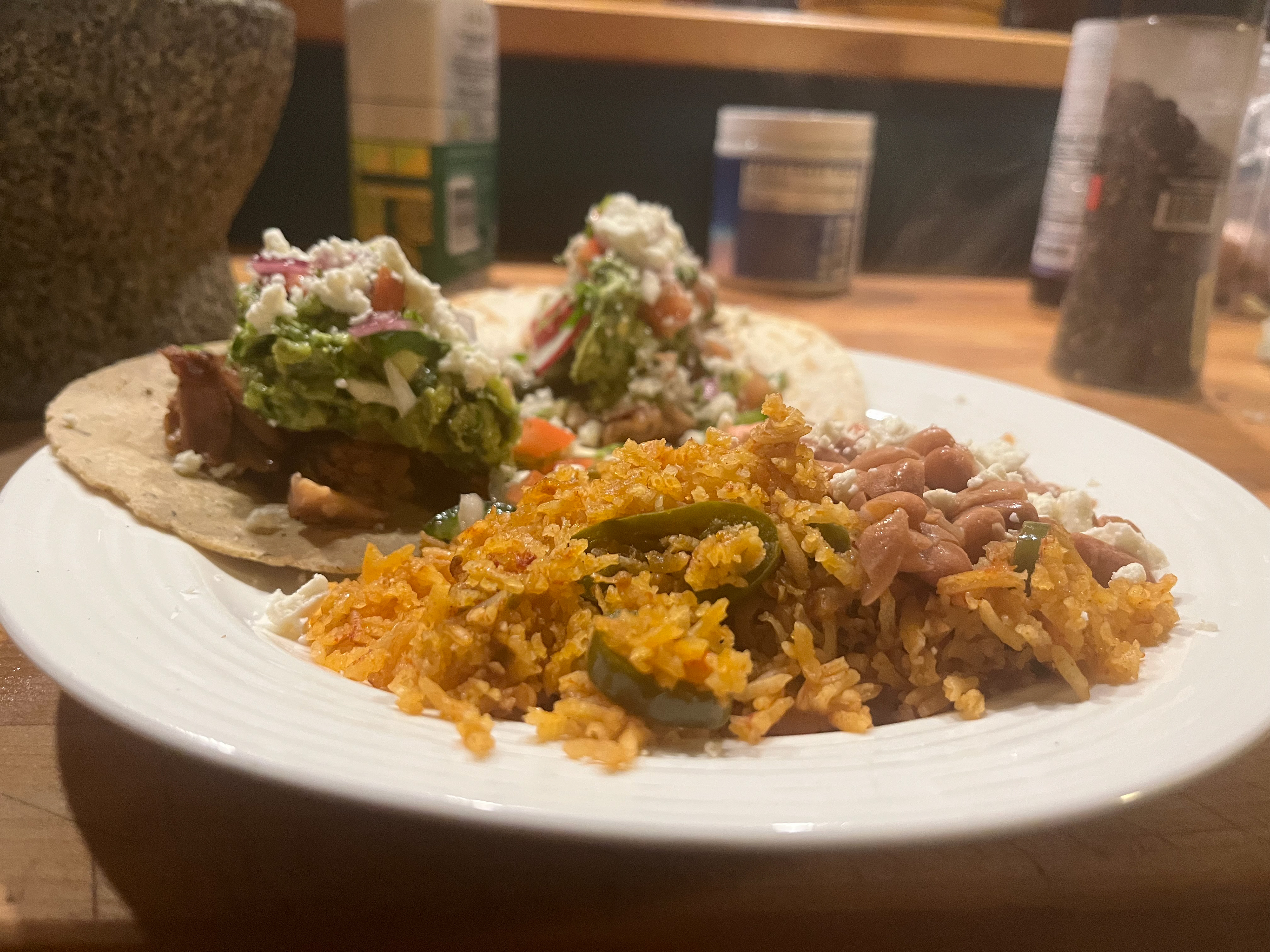 I love Mexican food, and have perfected my rice, tortillas, and beans after countless hours of experimentation. 