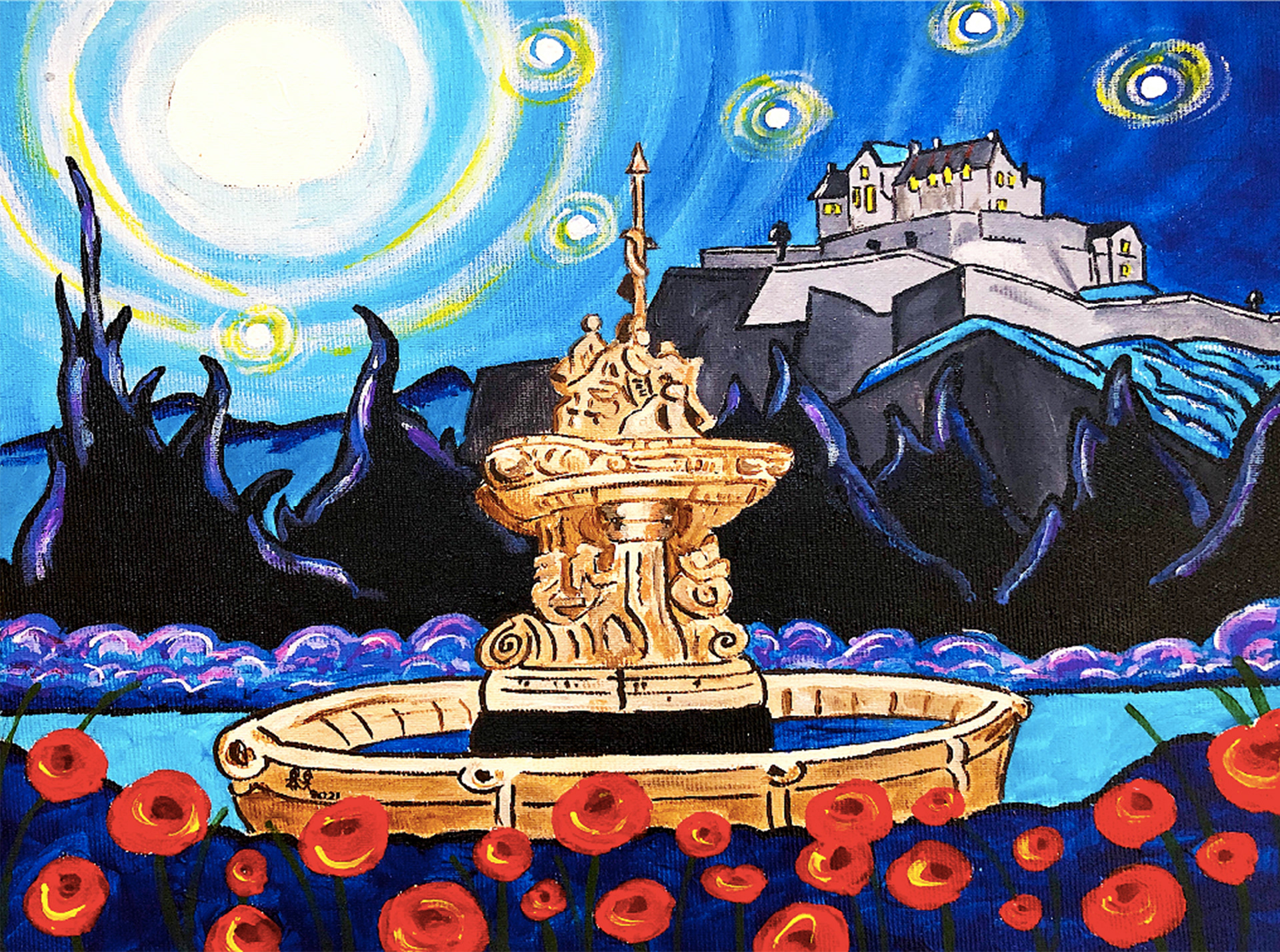 Starry Night, Edinburgh Castle