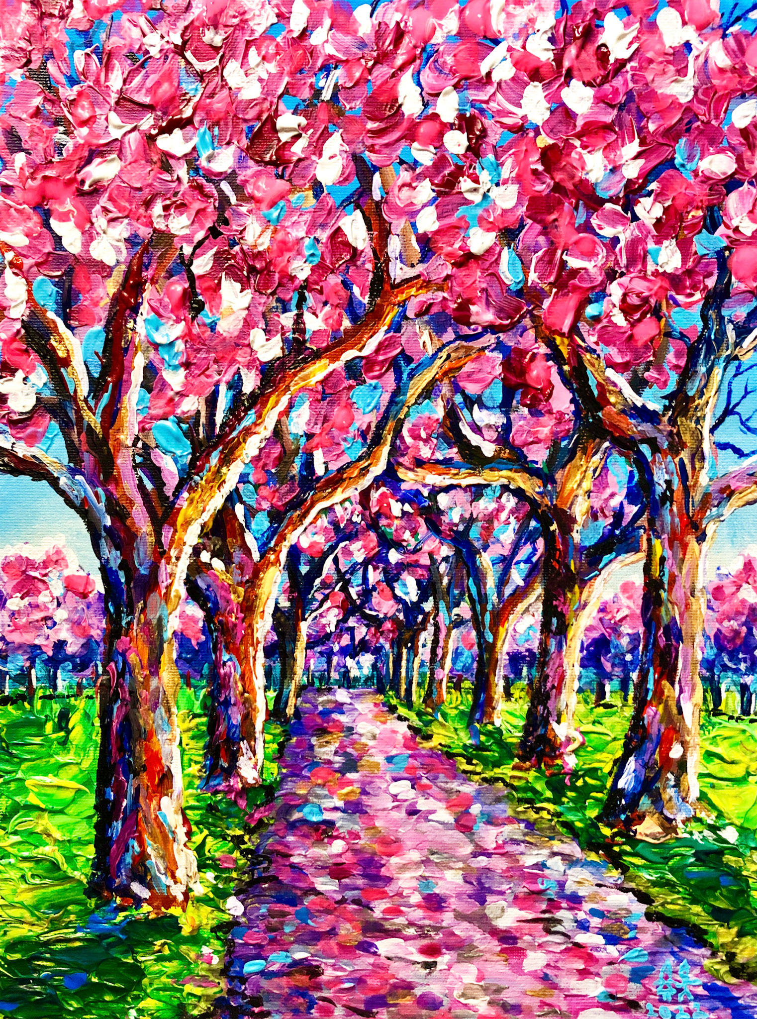 Cherry Blossoms in the Meadows, Edinburgh