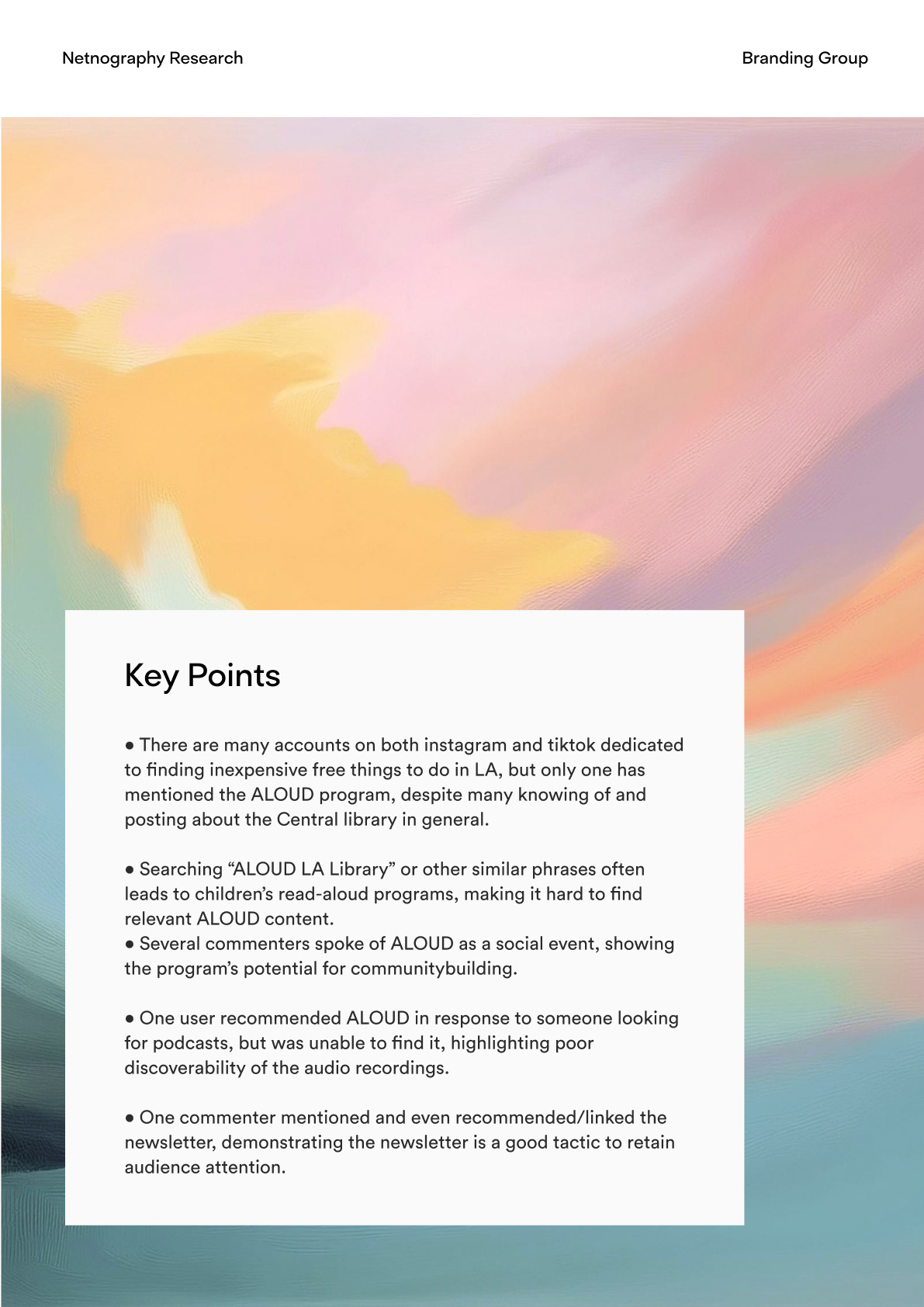 Netnography - Key Points