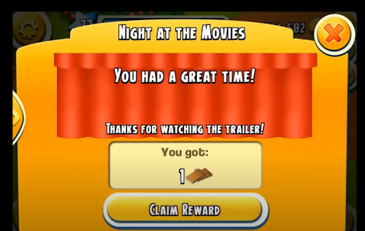 User gets rewards