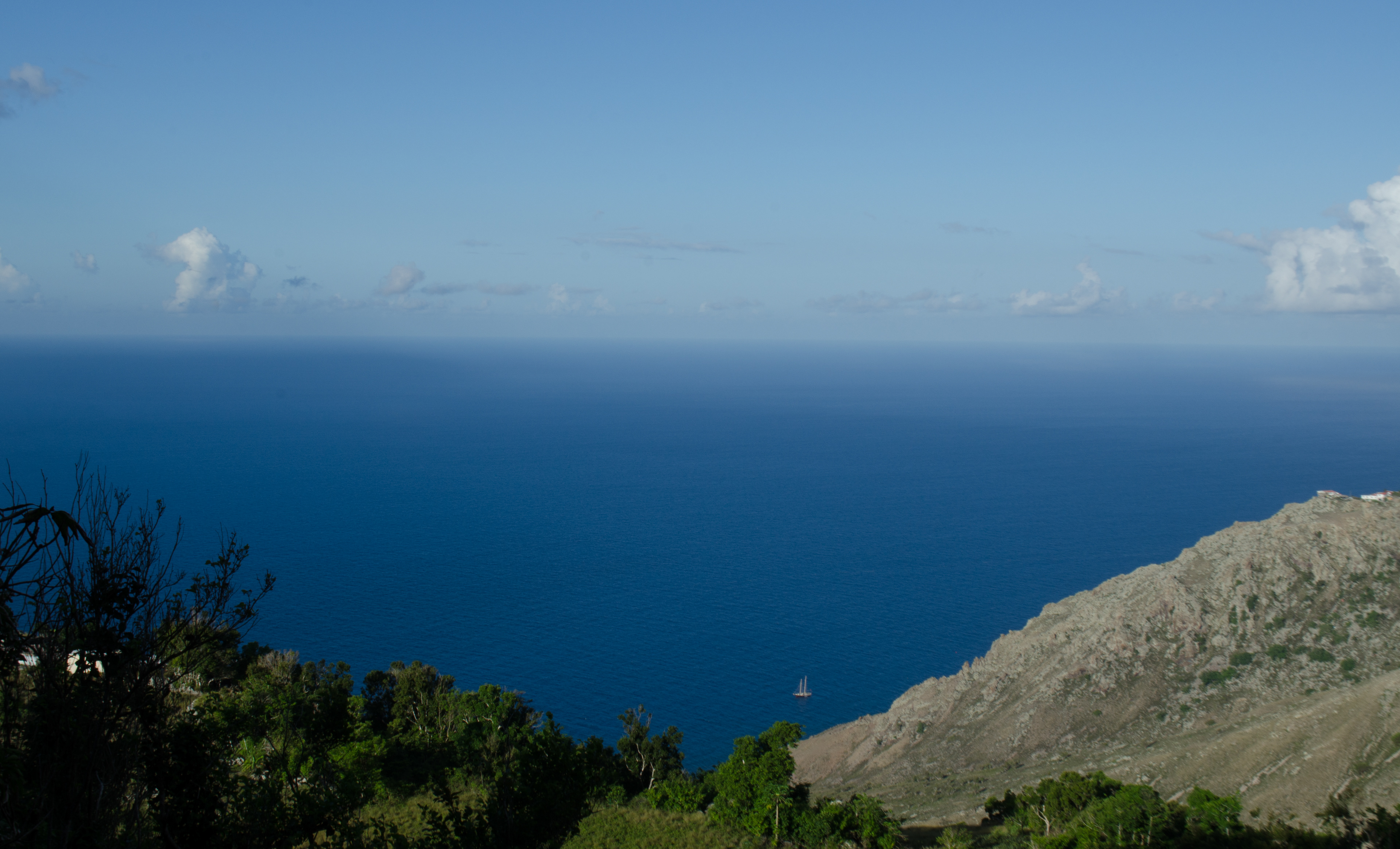 View from El Momo Eco Lodge Aug 9, 2018 Windwardside, Saba