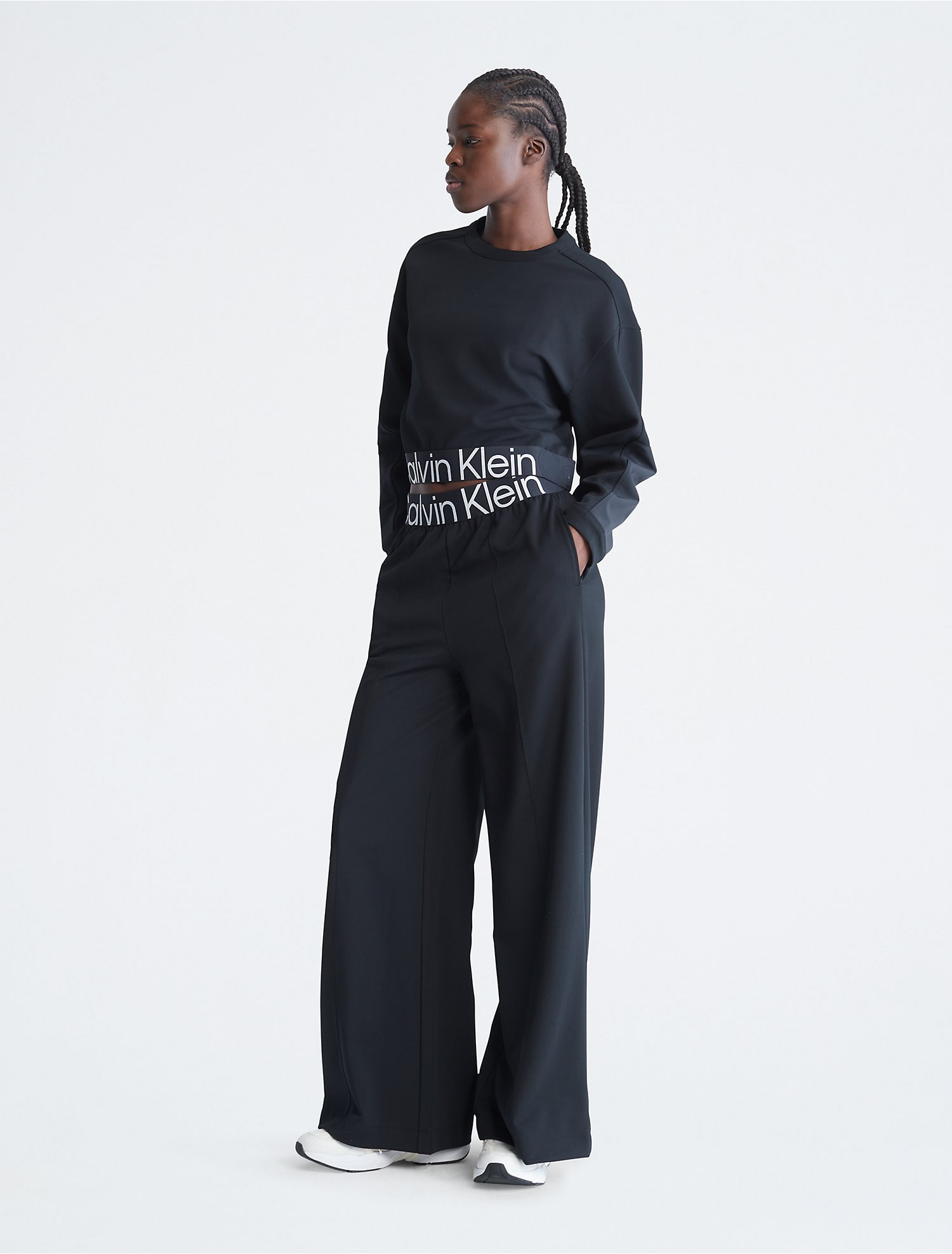 CK 'Icon' Crew + Wide Leg Pant