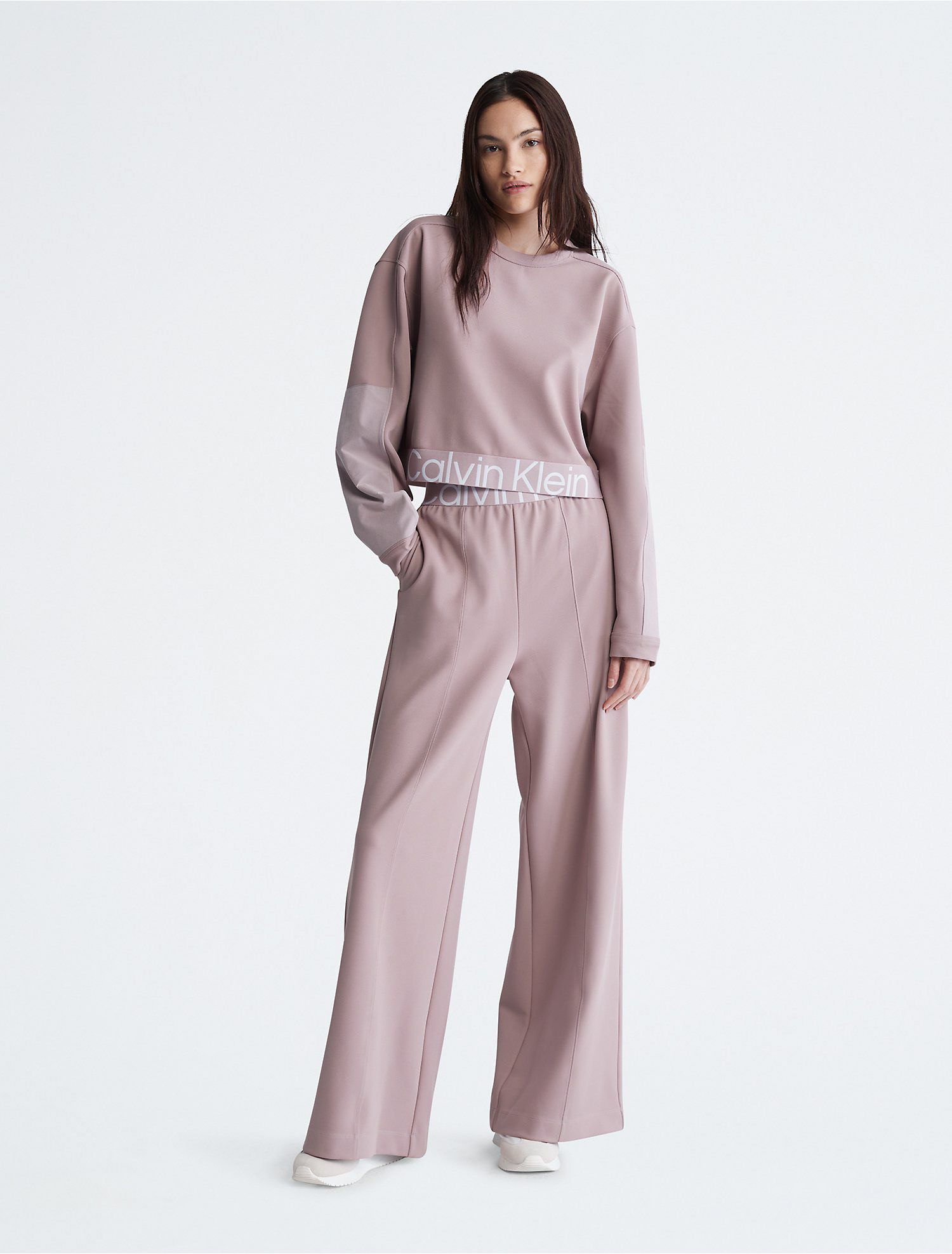 CK 'Icon' Crew + Wide Leg Pant