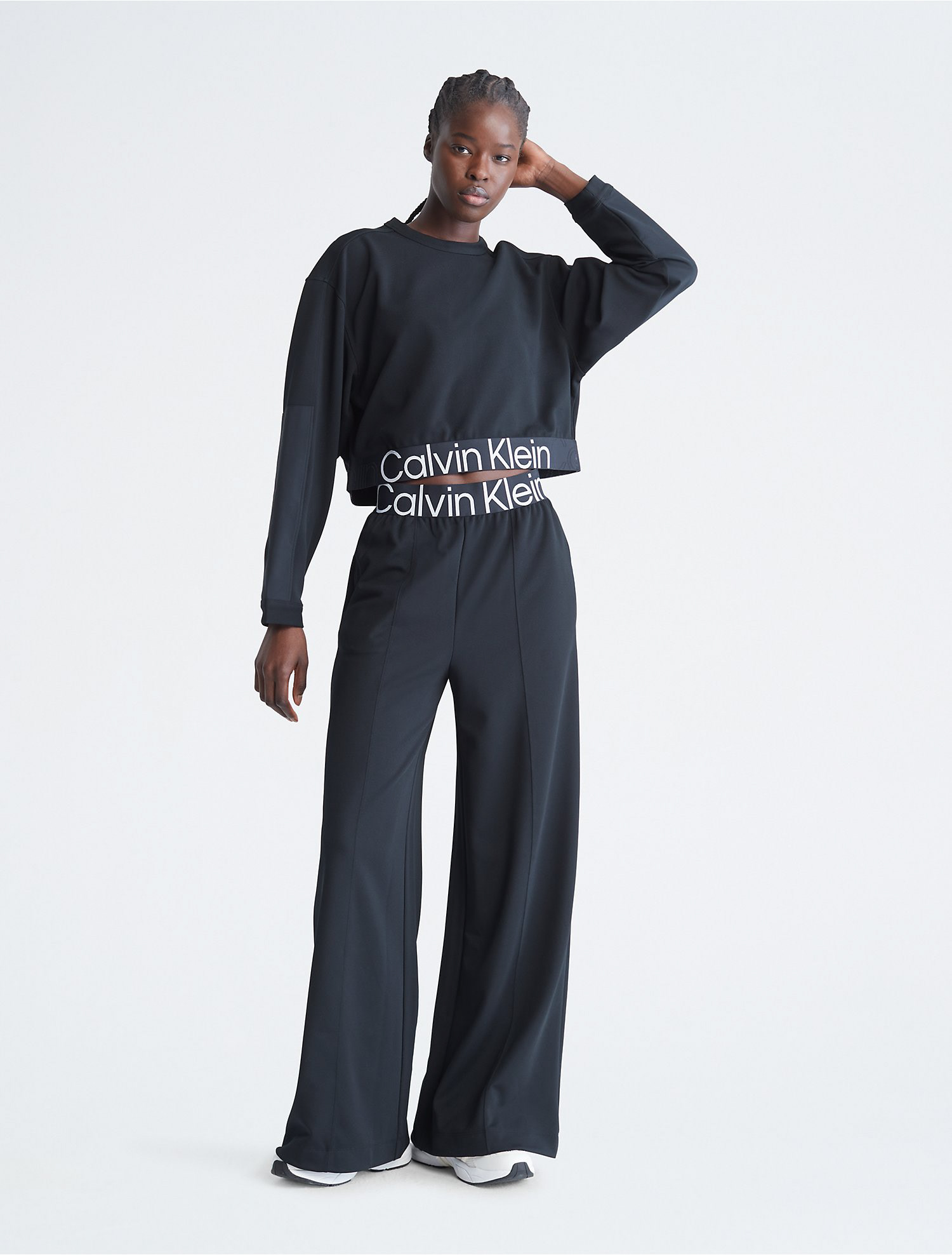 CK 'Icon' Crew + Wide Leg Pant