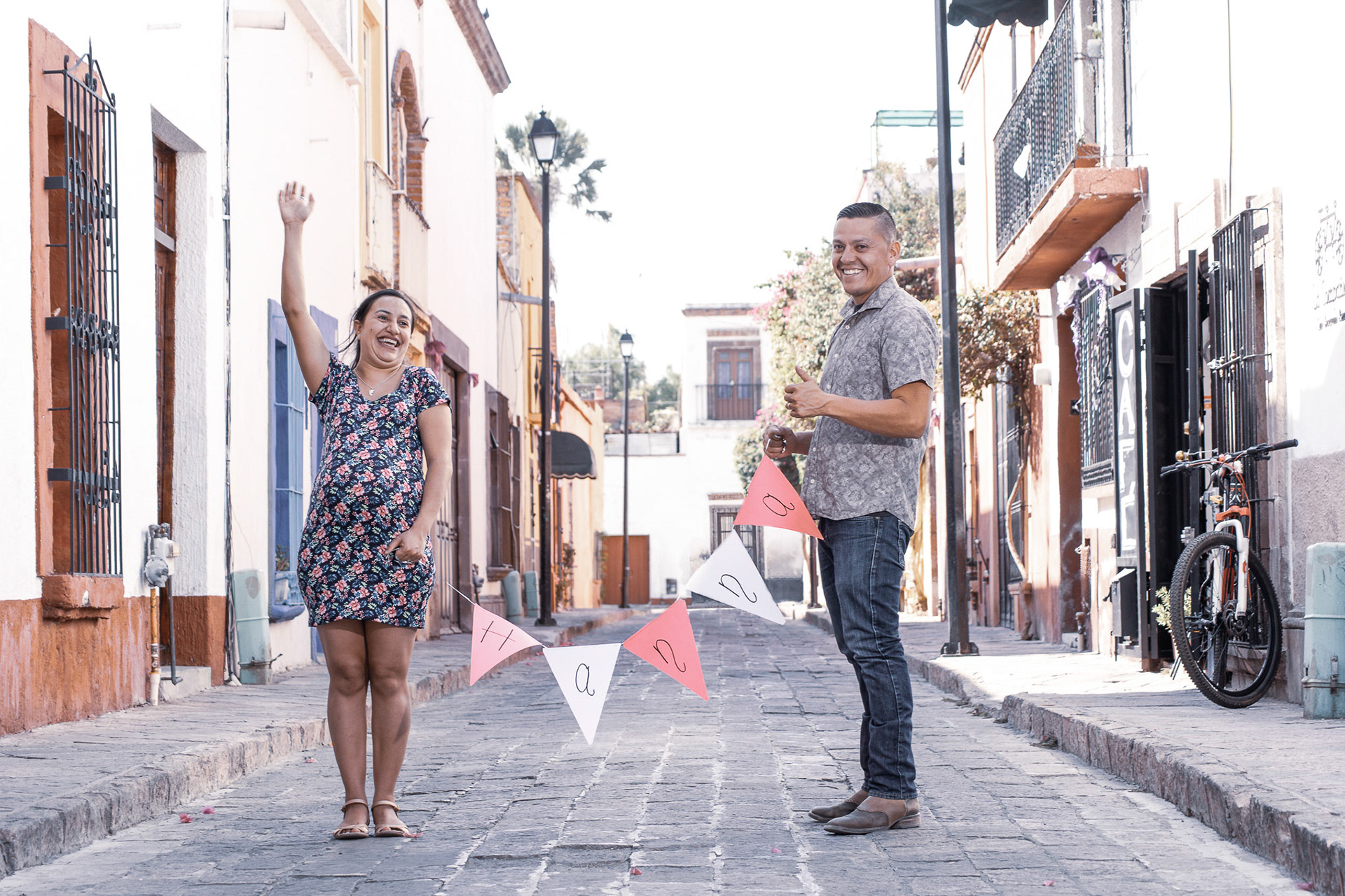 Sesión fotográfica de embarazo.