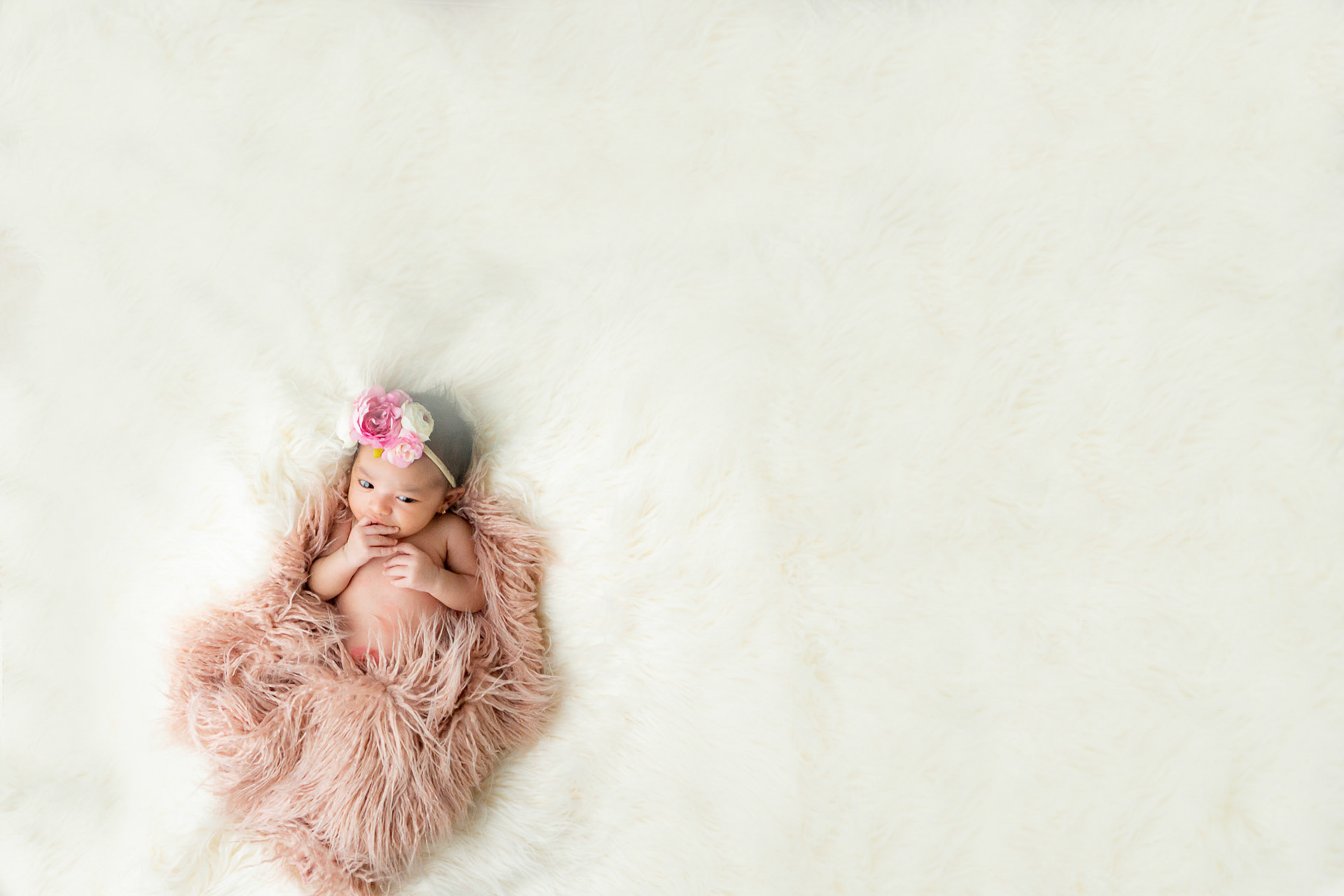 Lila Fernanda a sus 17 días de nacida.