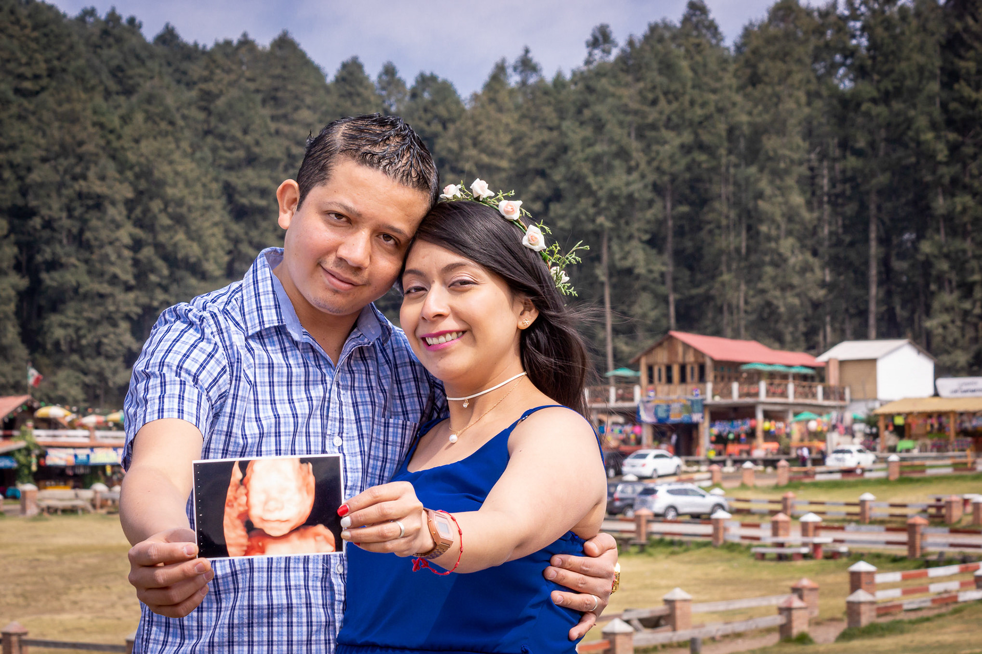 Sesión fotográfica de embarazo.