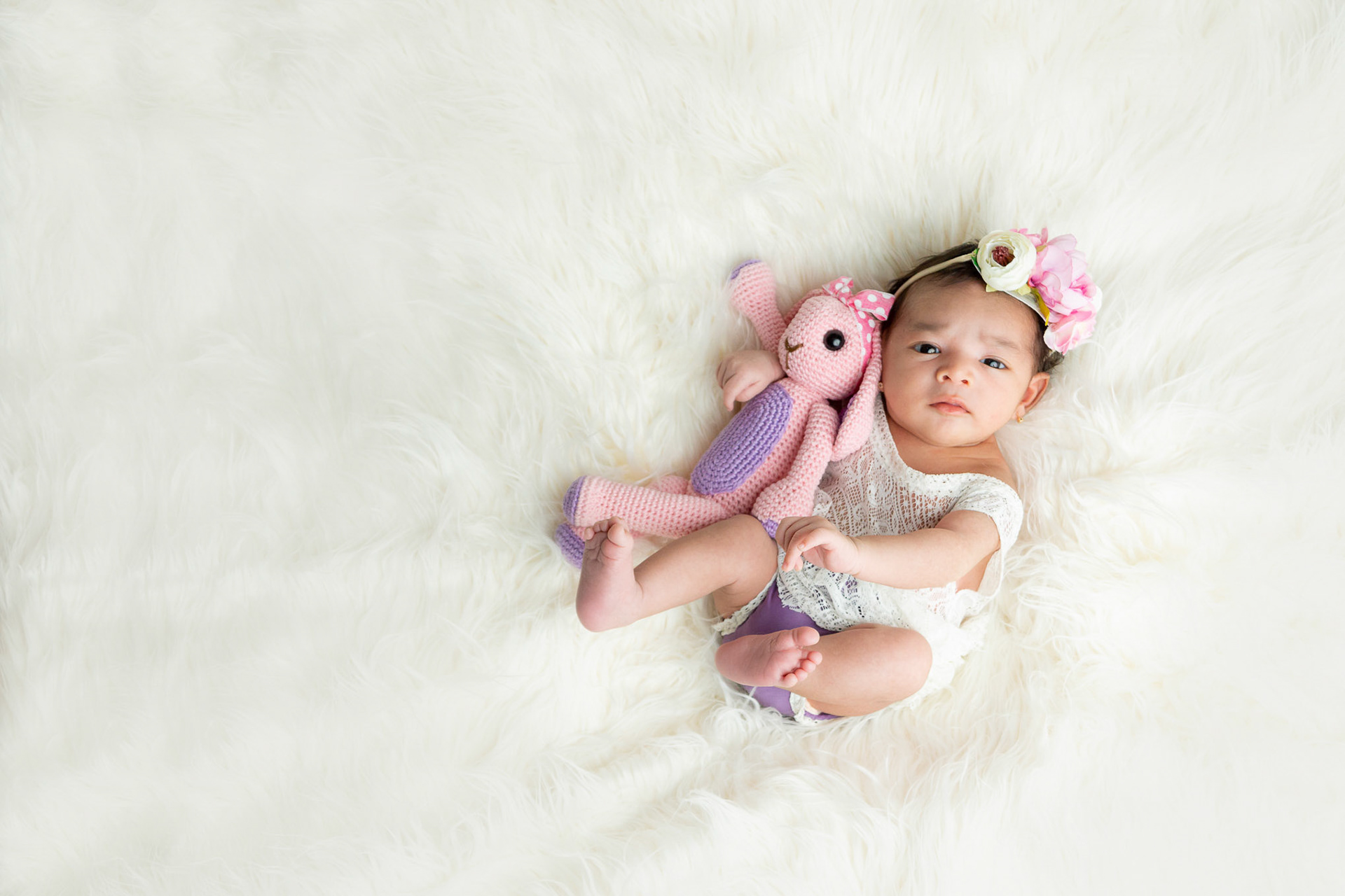 Lila Fernanda a sus 17 días de nacida.