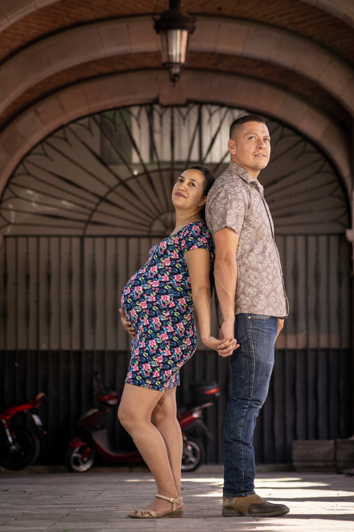 Sesión fotográfica de embarazo.