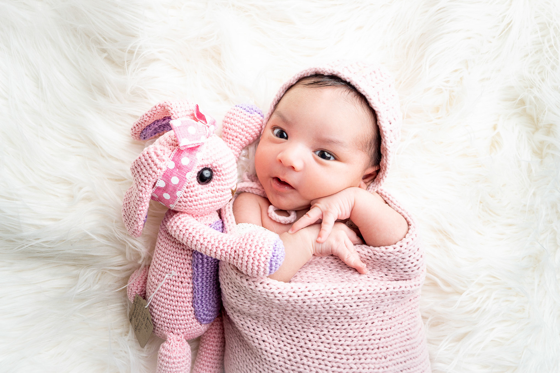 Lila Fernanda a sus 17 días de nacida.