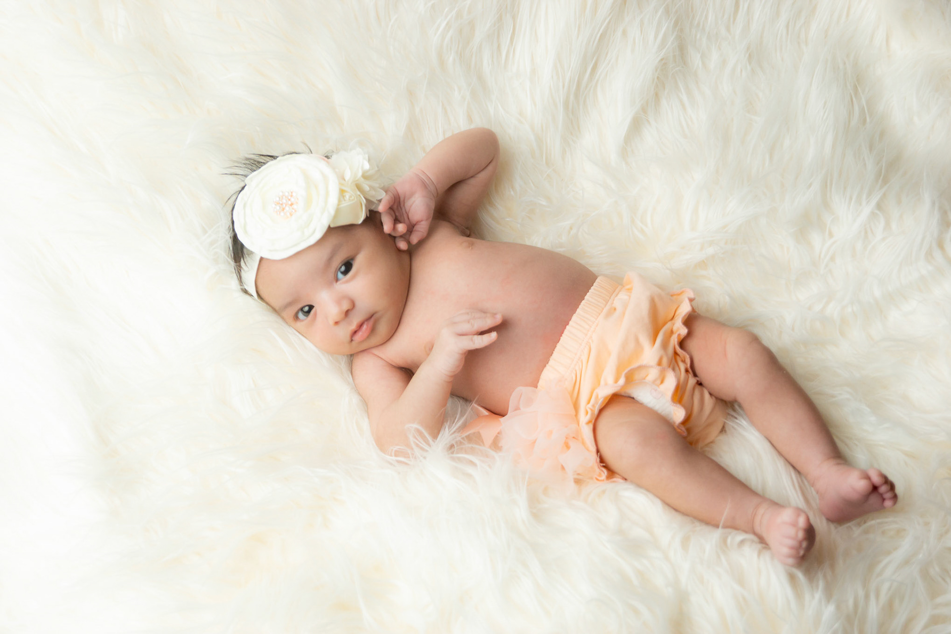 Lila Fernanda a sus 17 días de nacida.