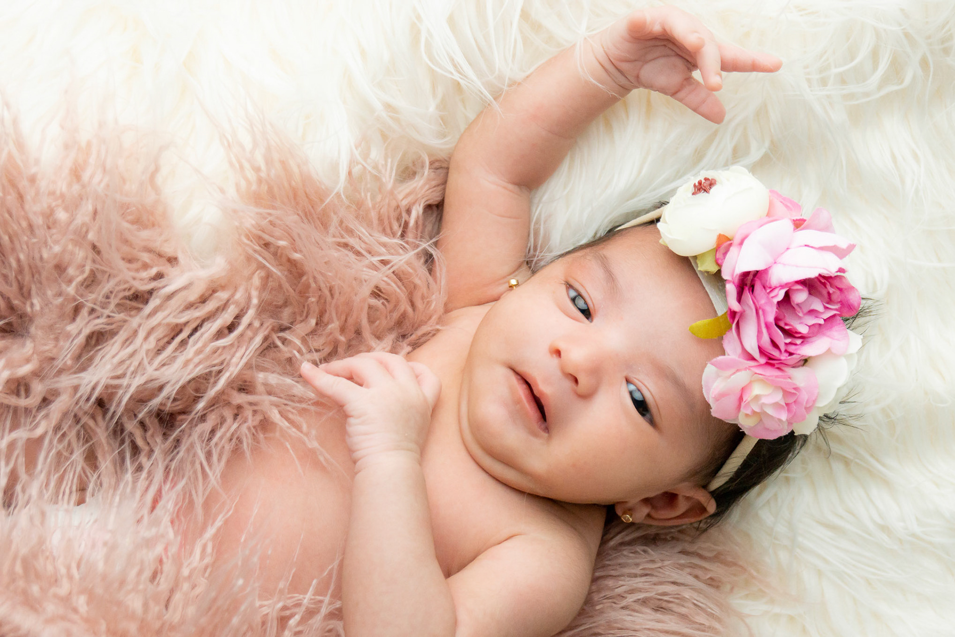 Lila Fernanda a sus 17 días de nacida.